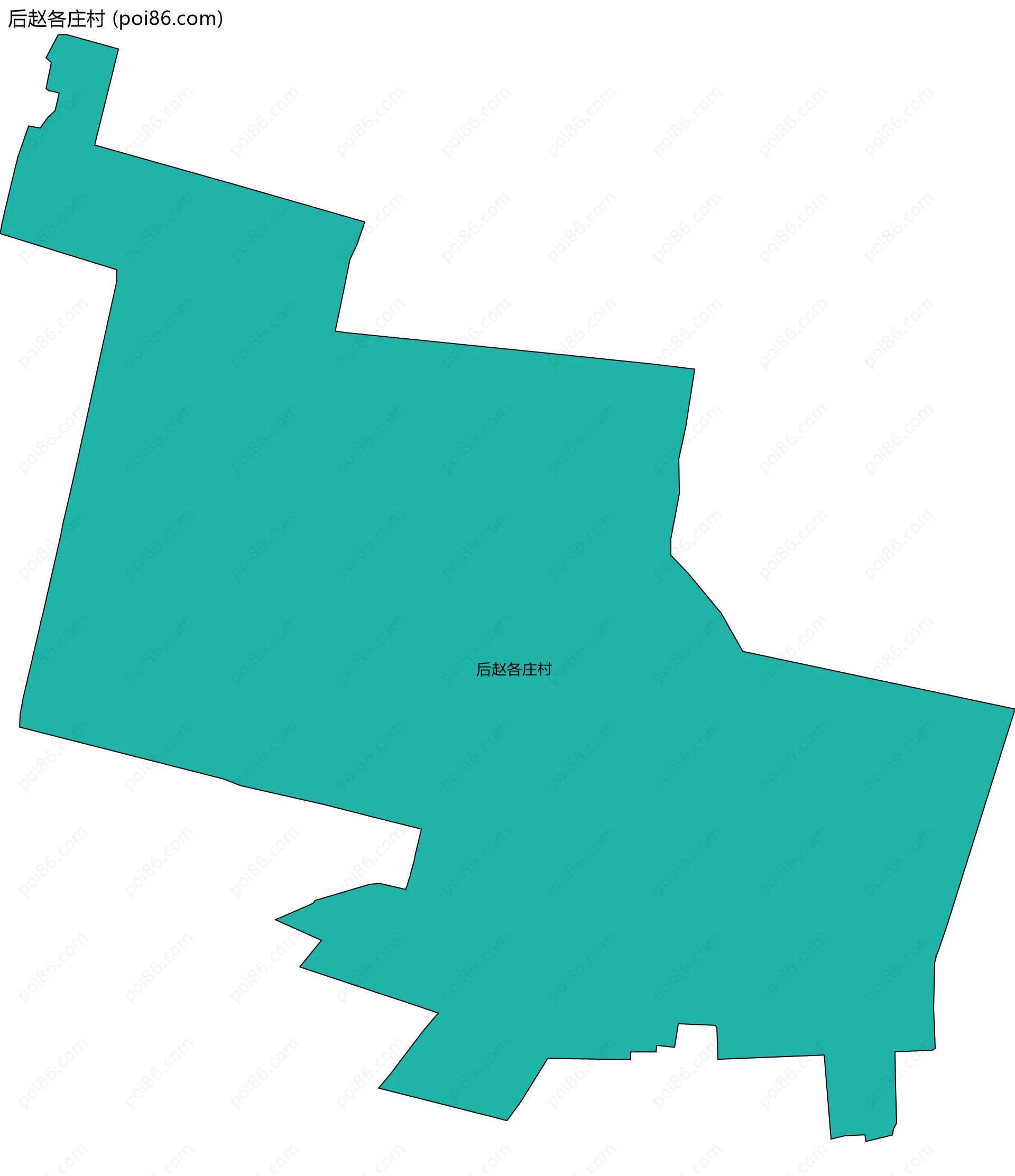 后赵各庄村边界地图