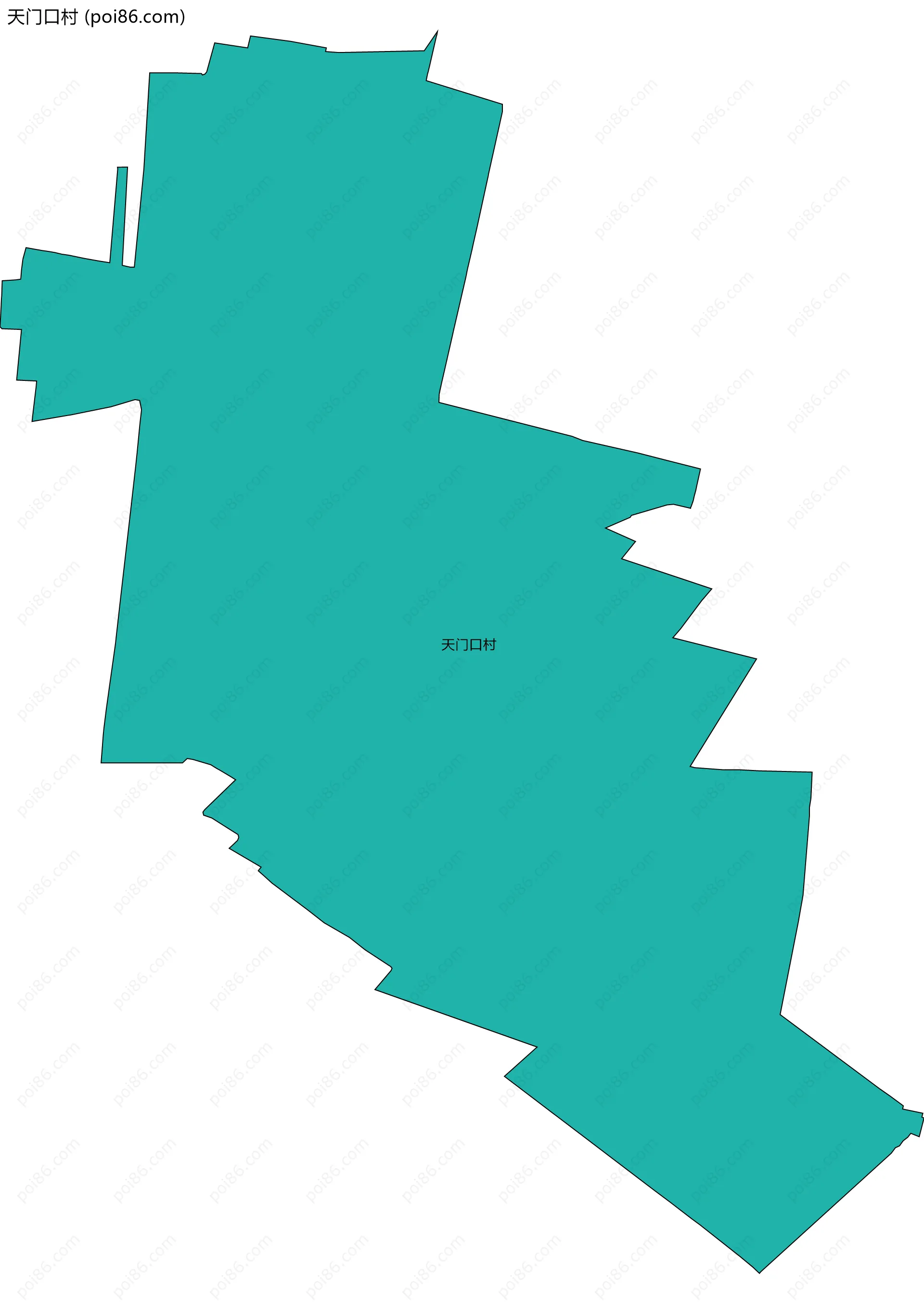 天门口村边界地图