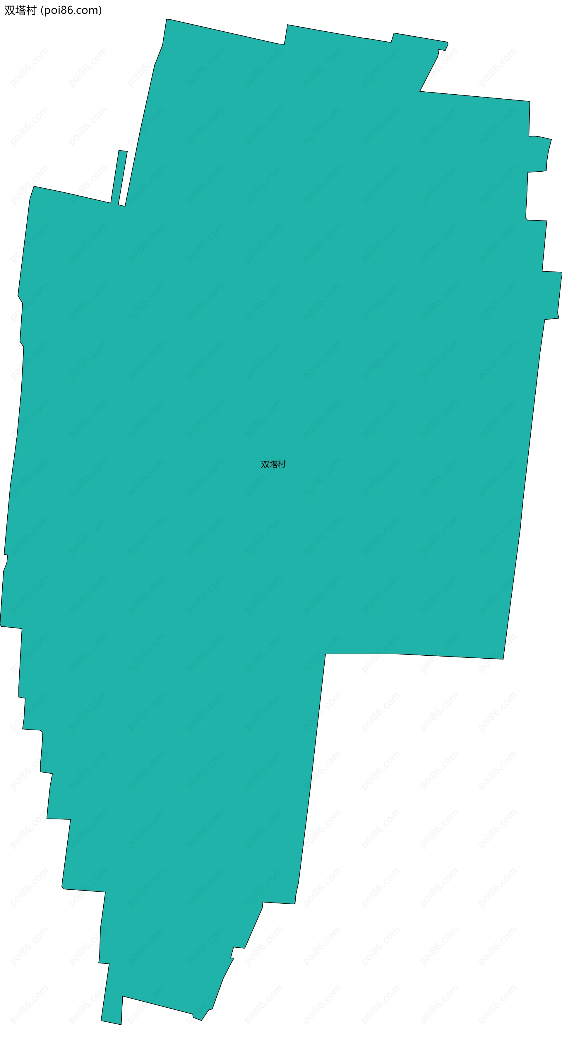 双塔村边界地图