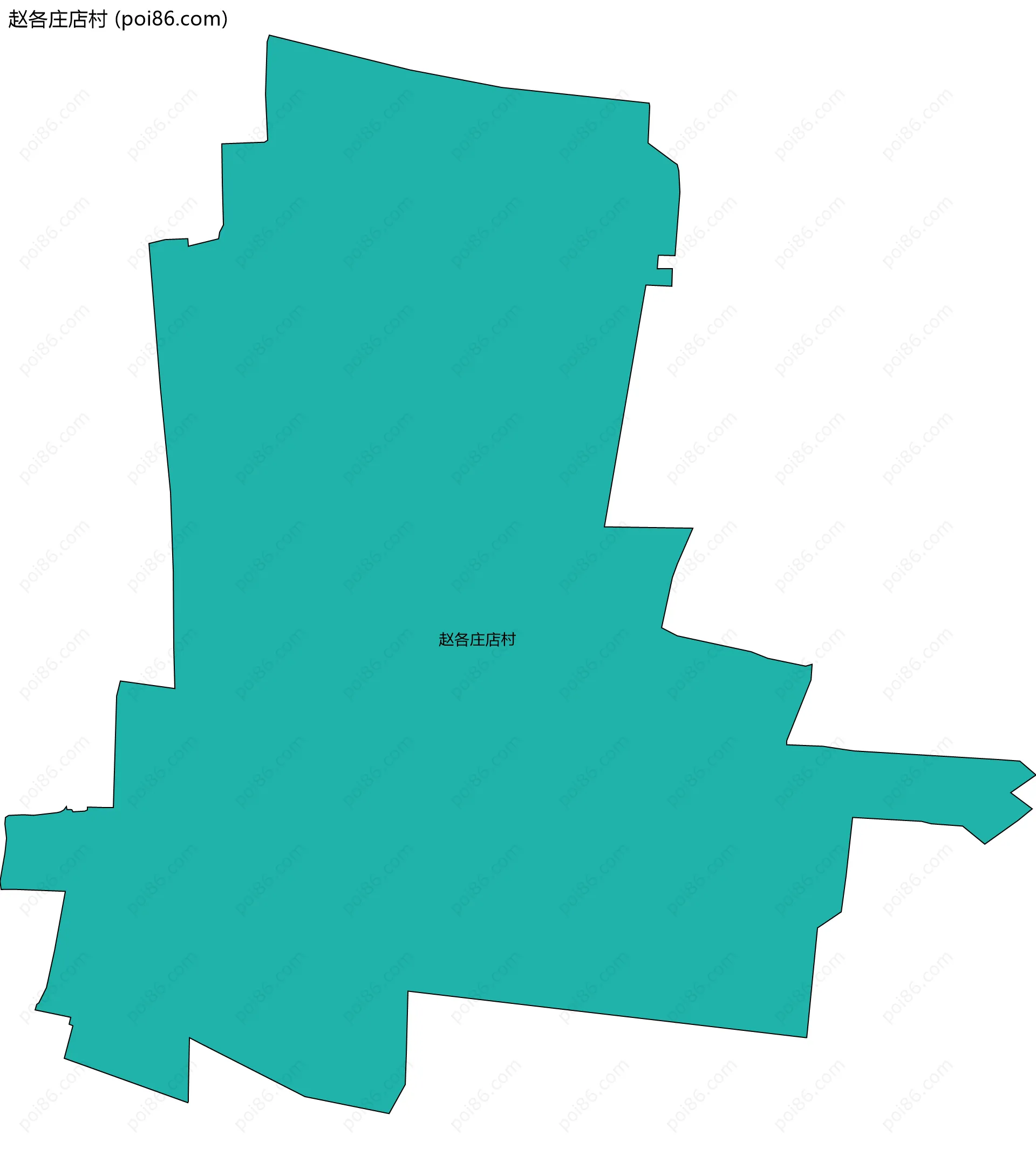 赵各庄店村边界地图