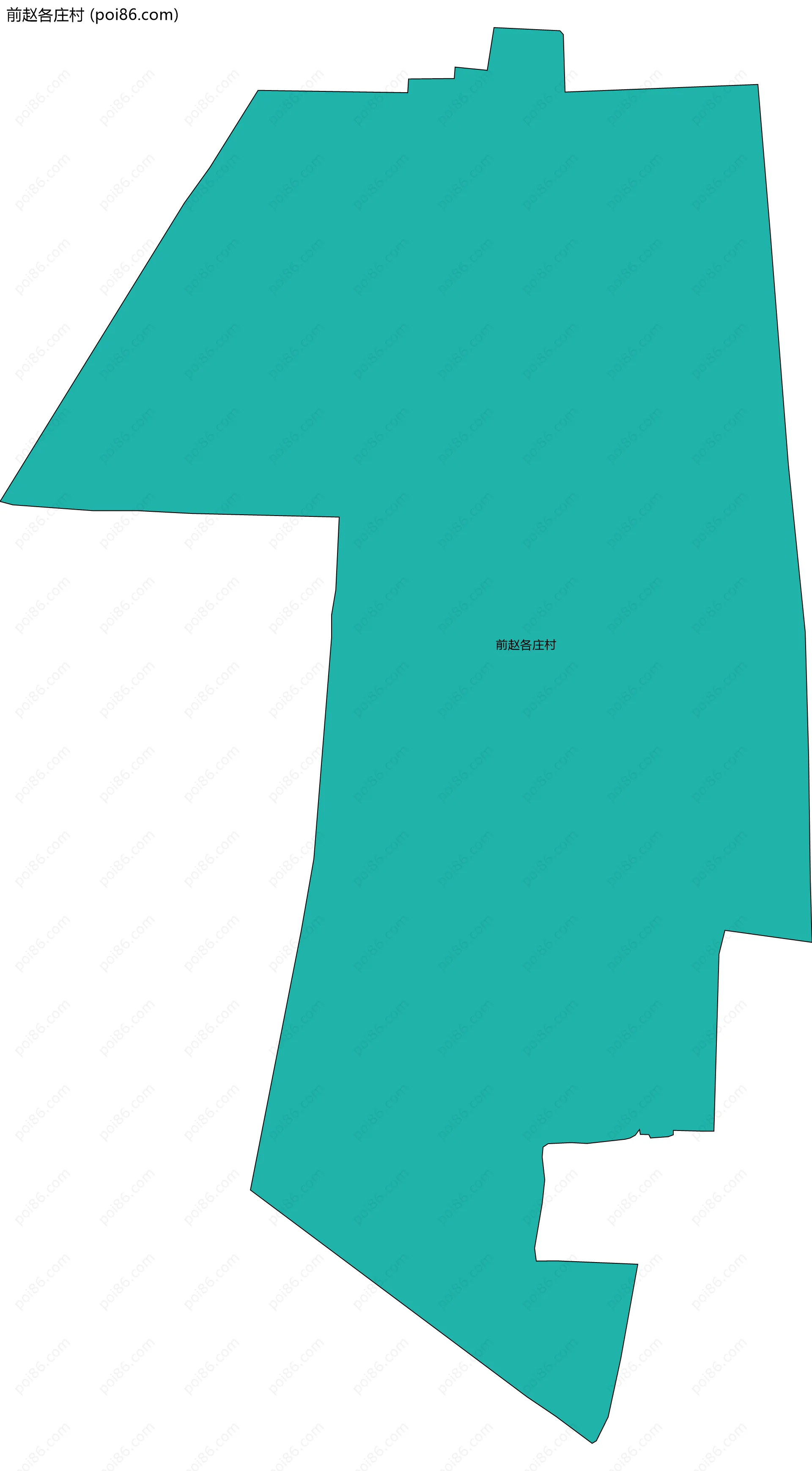 前赵各庄村边界地图