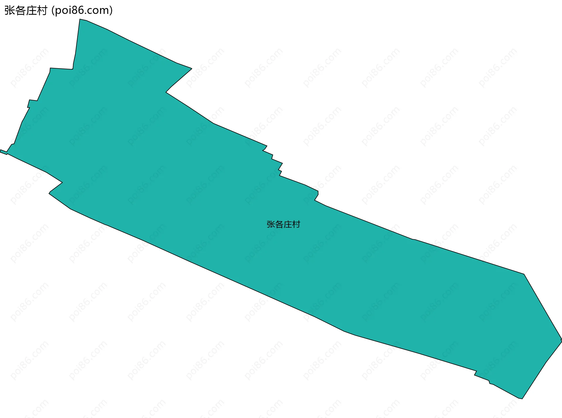 张各庄村边界地图