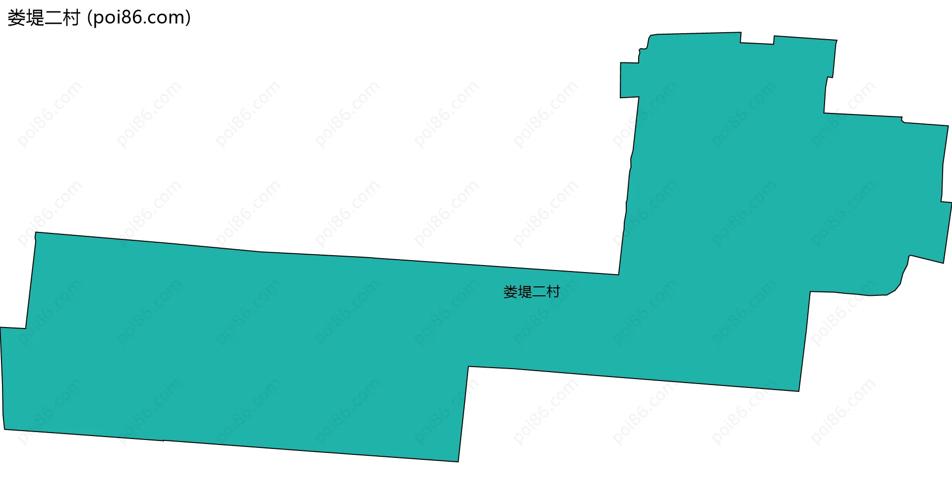 娄堤二村边界地图