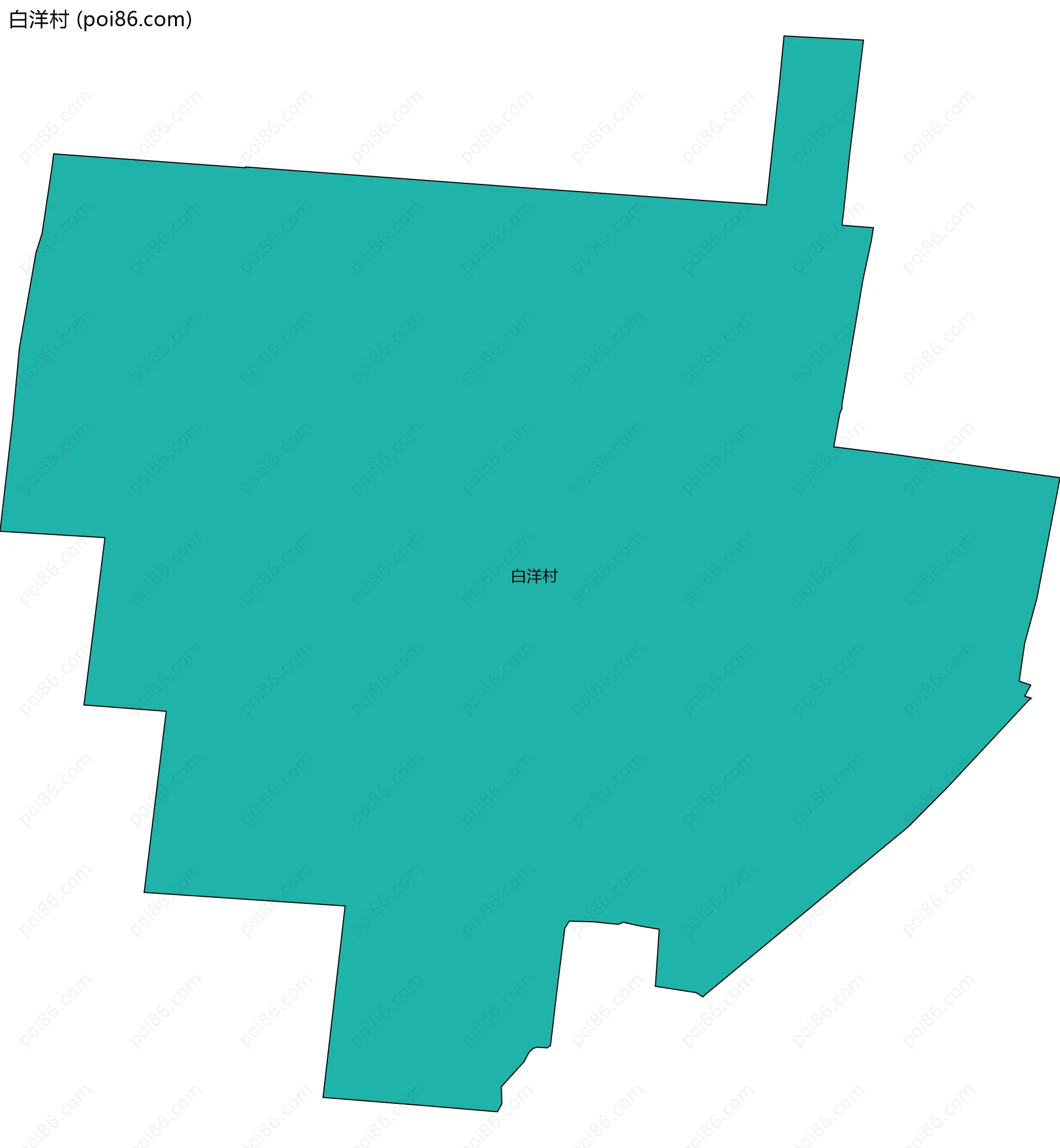 白洋村边界地图