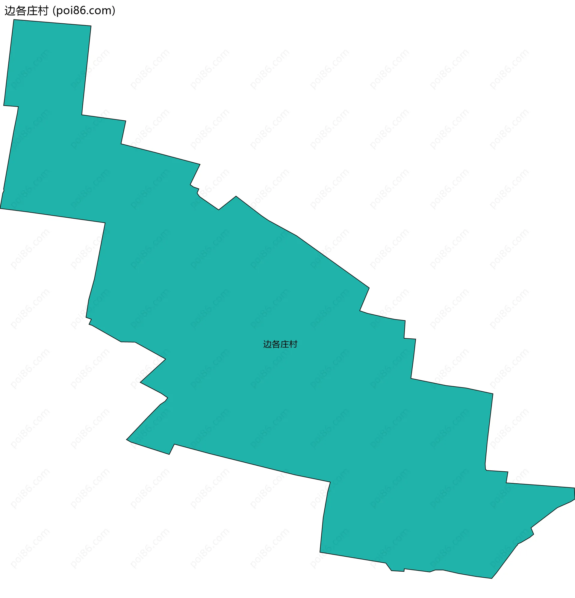 边各庄村边界地图