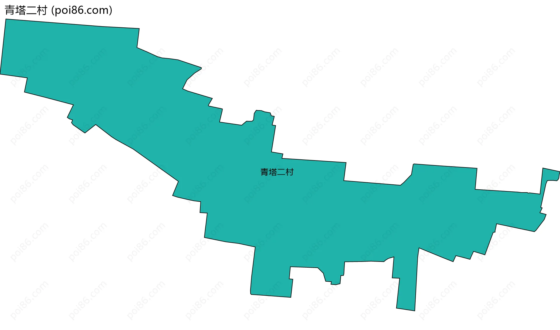 青塔二村边界地图