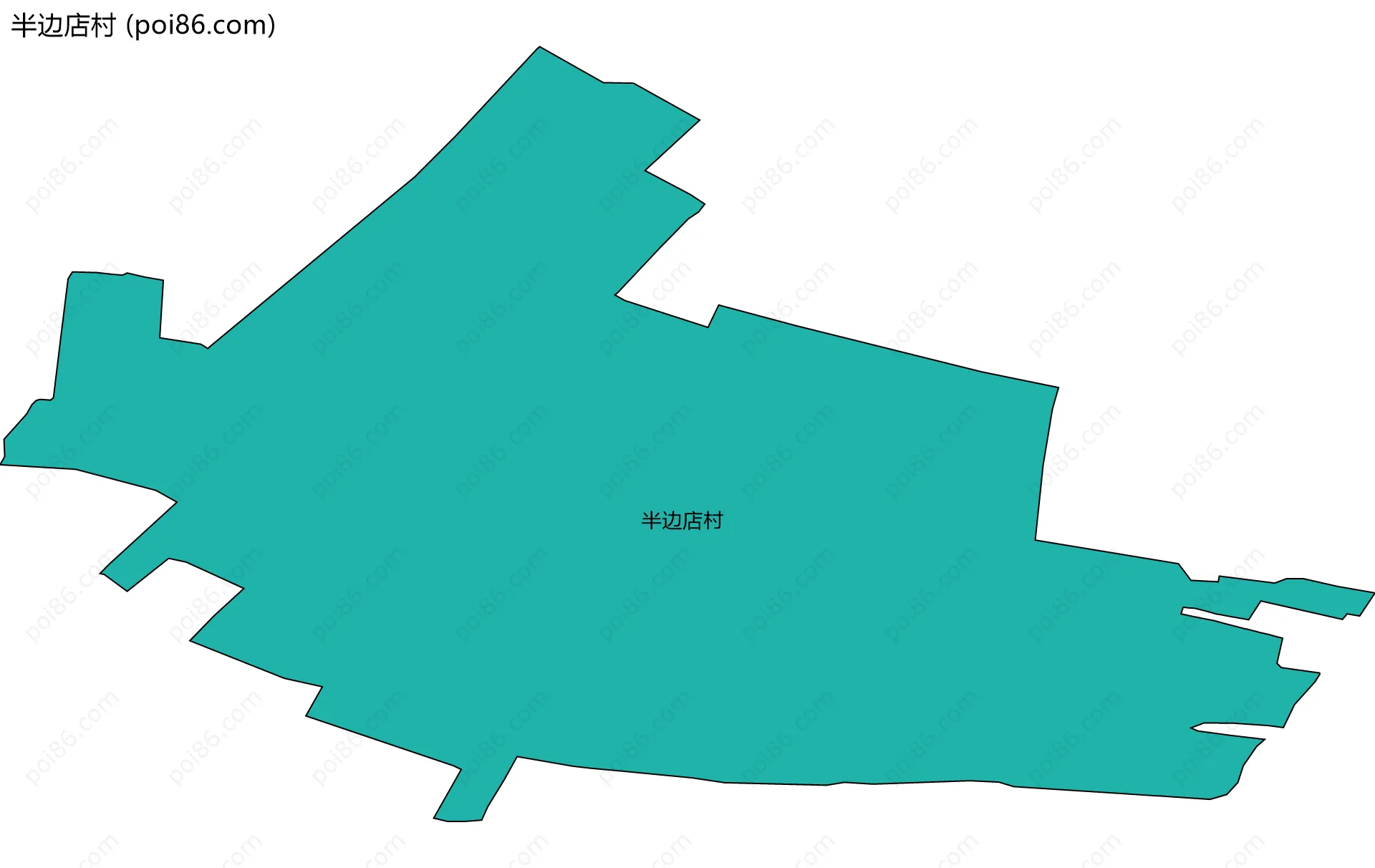 半边店村边界地图