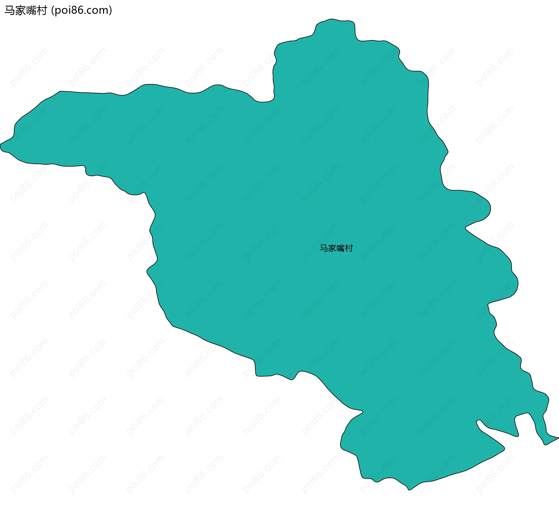 马家嘴村边界地图