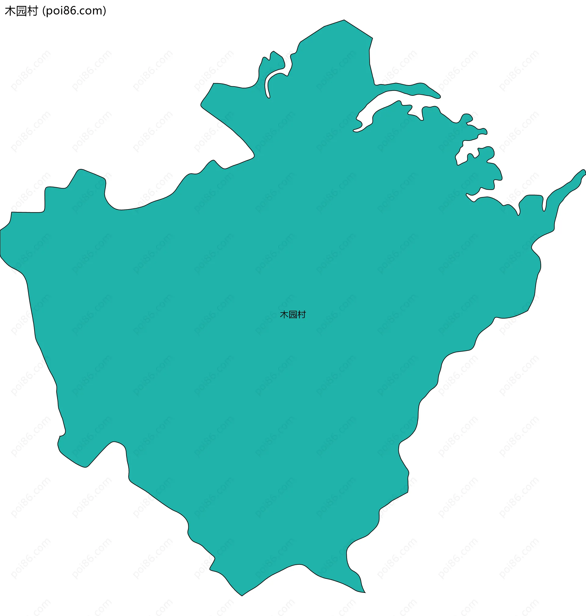 木园村边界地图