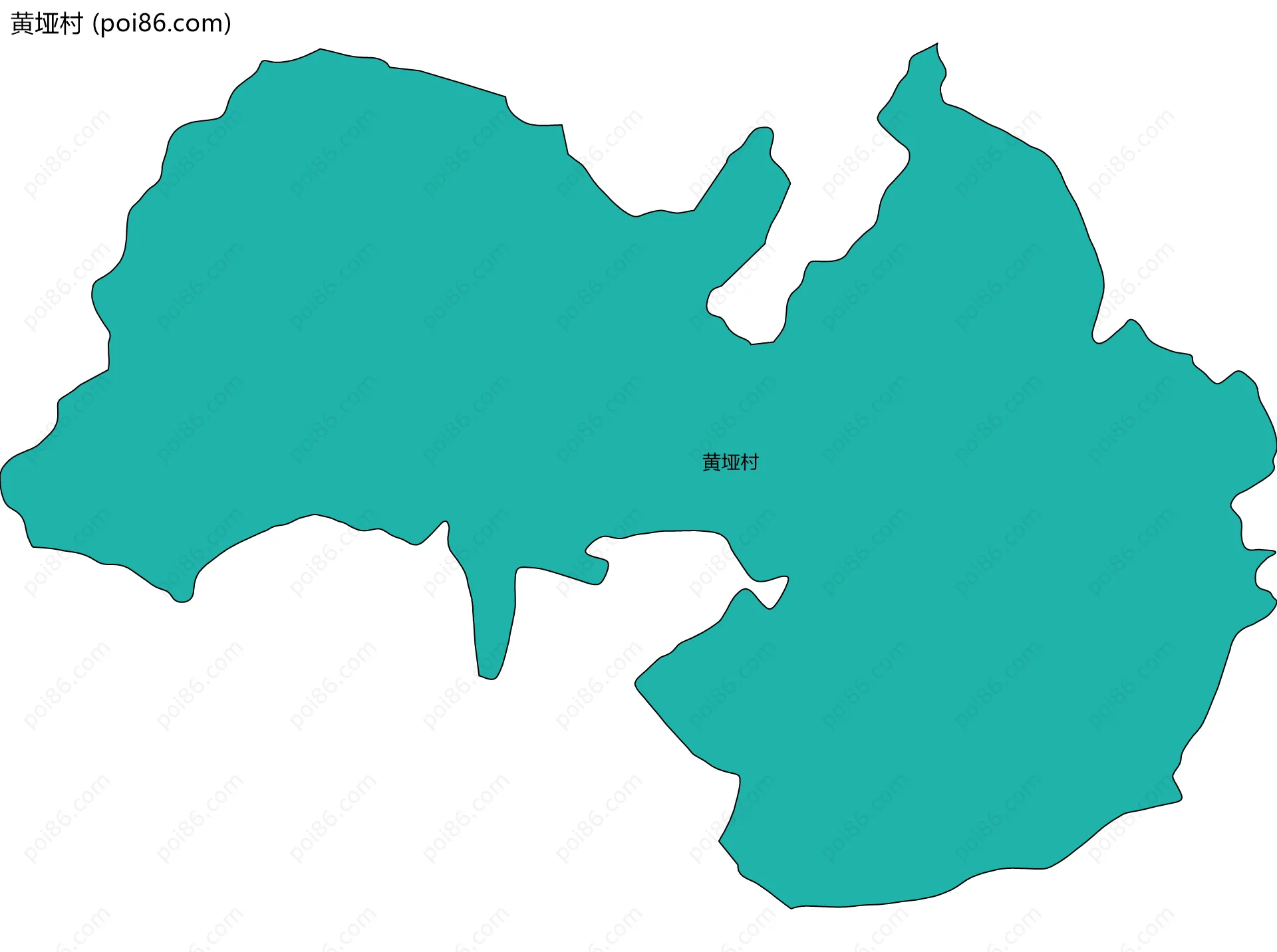 黄垭村边界地图