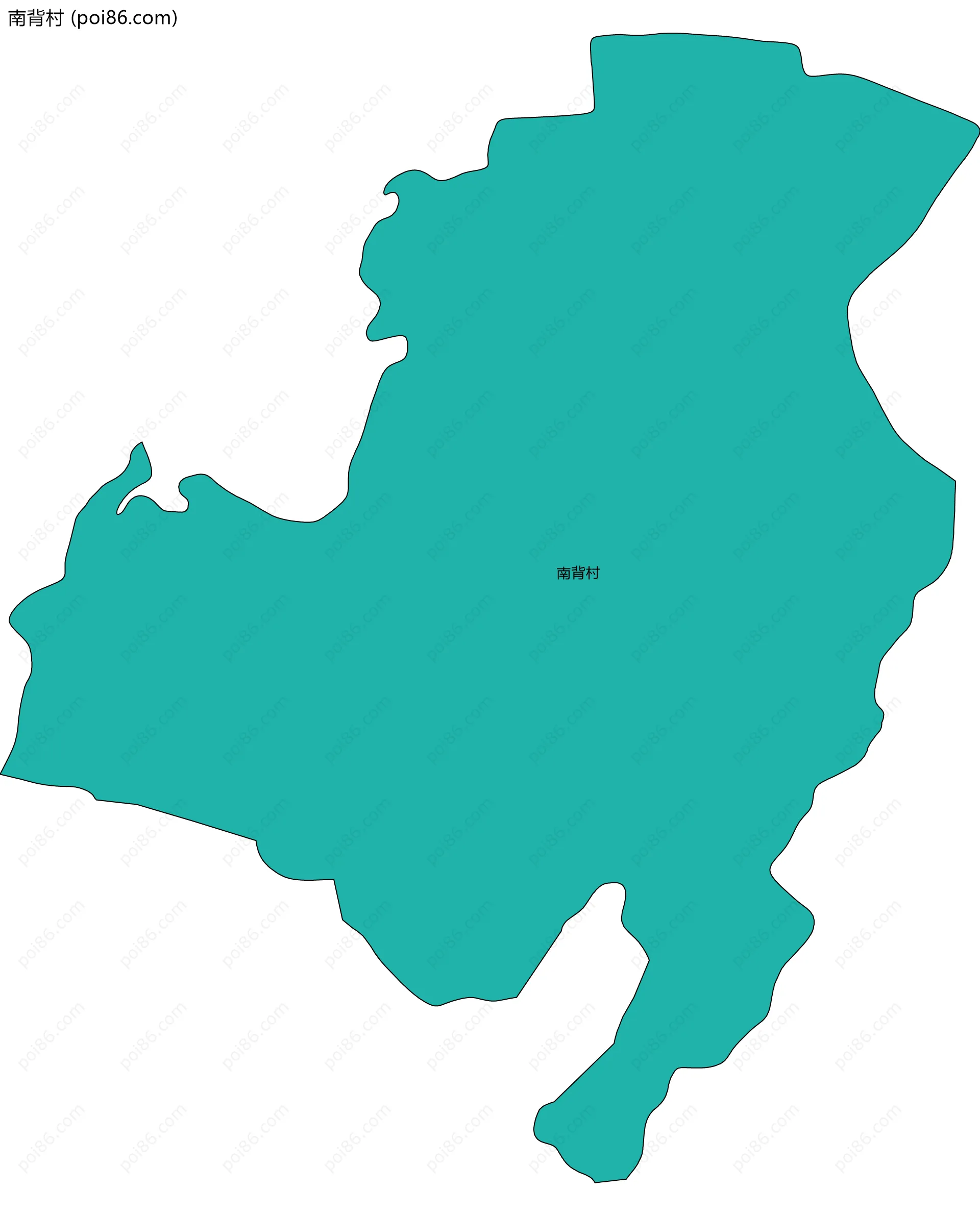 南背村边界地图
