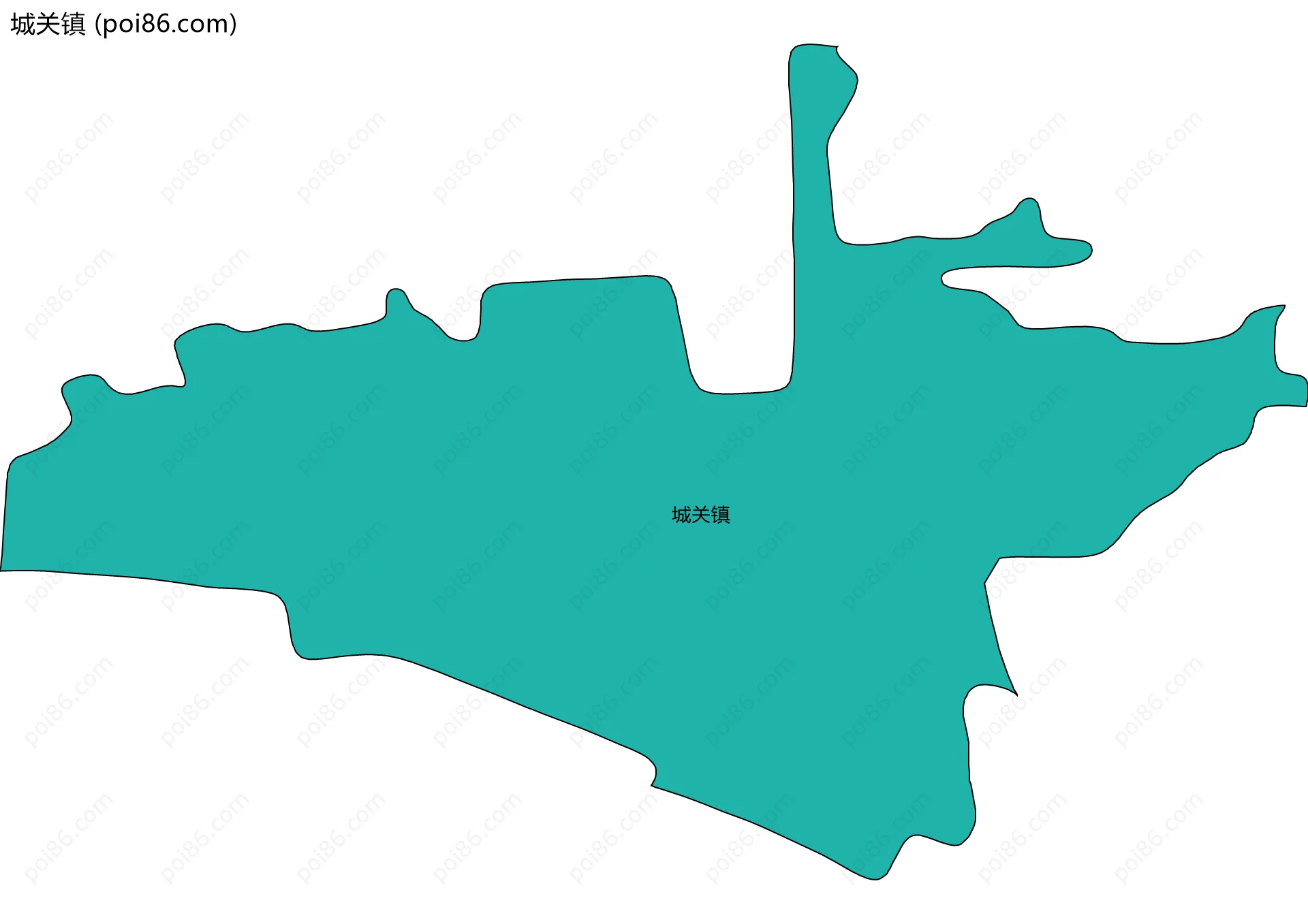 城关镇边界地图