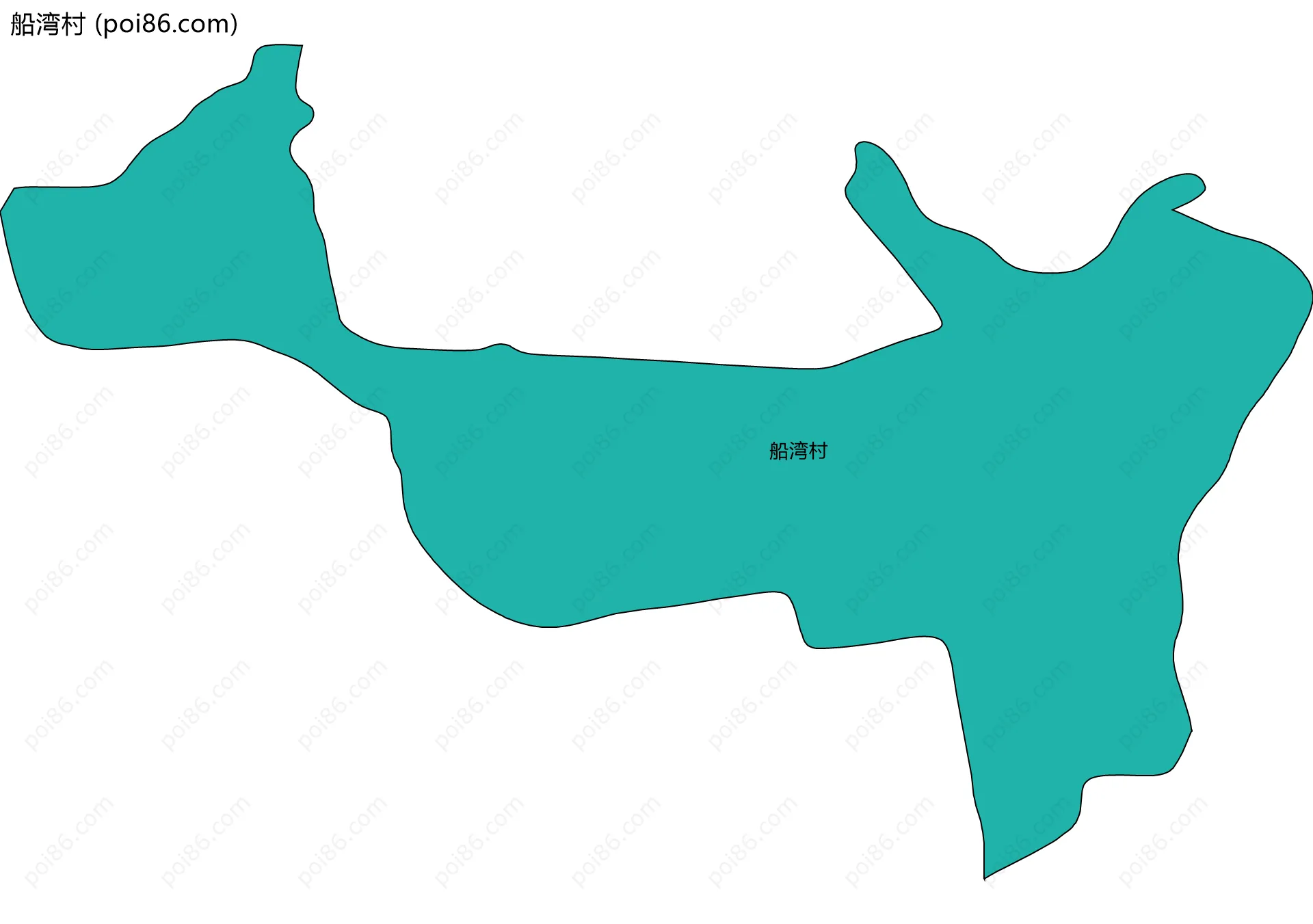 船湾村边界地图