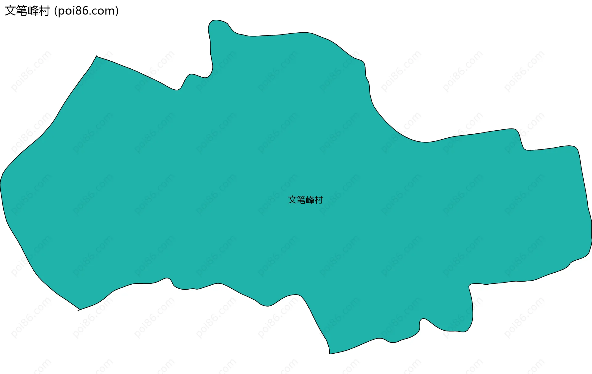 文笔峰村边界地图