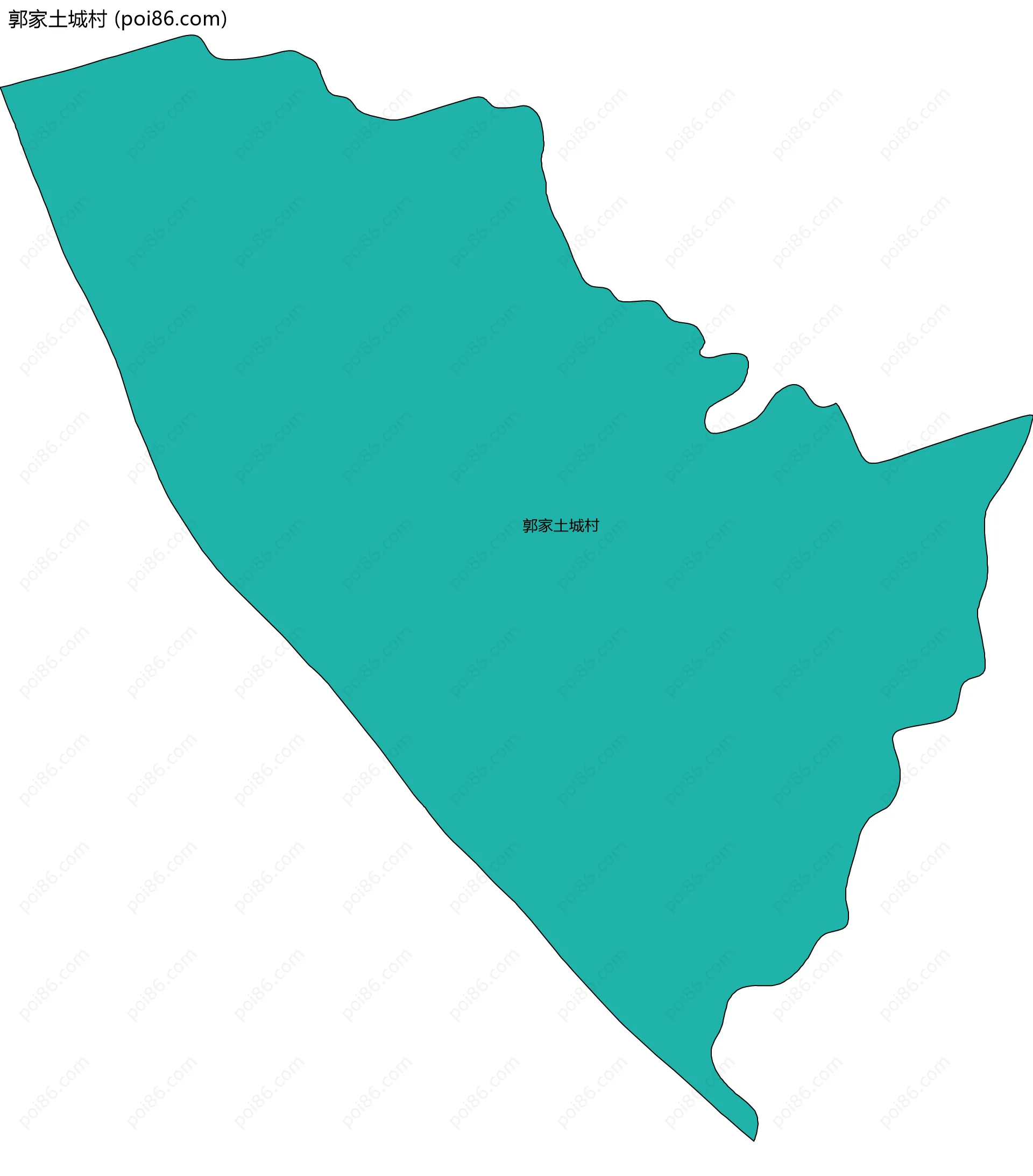 郭家土城村边界地图