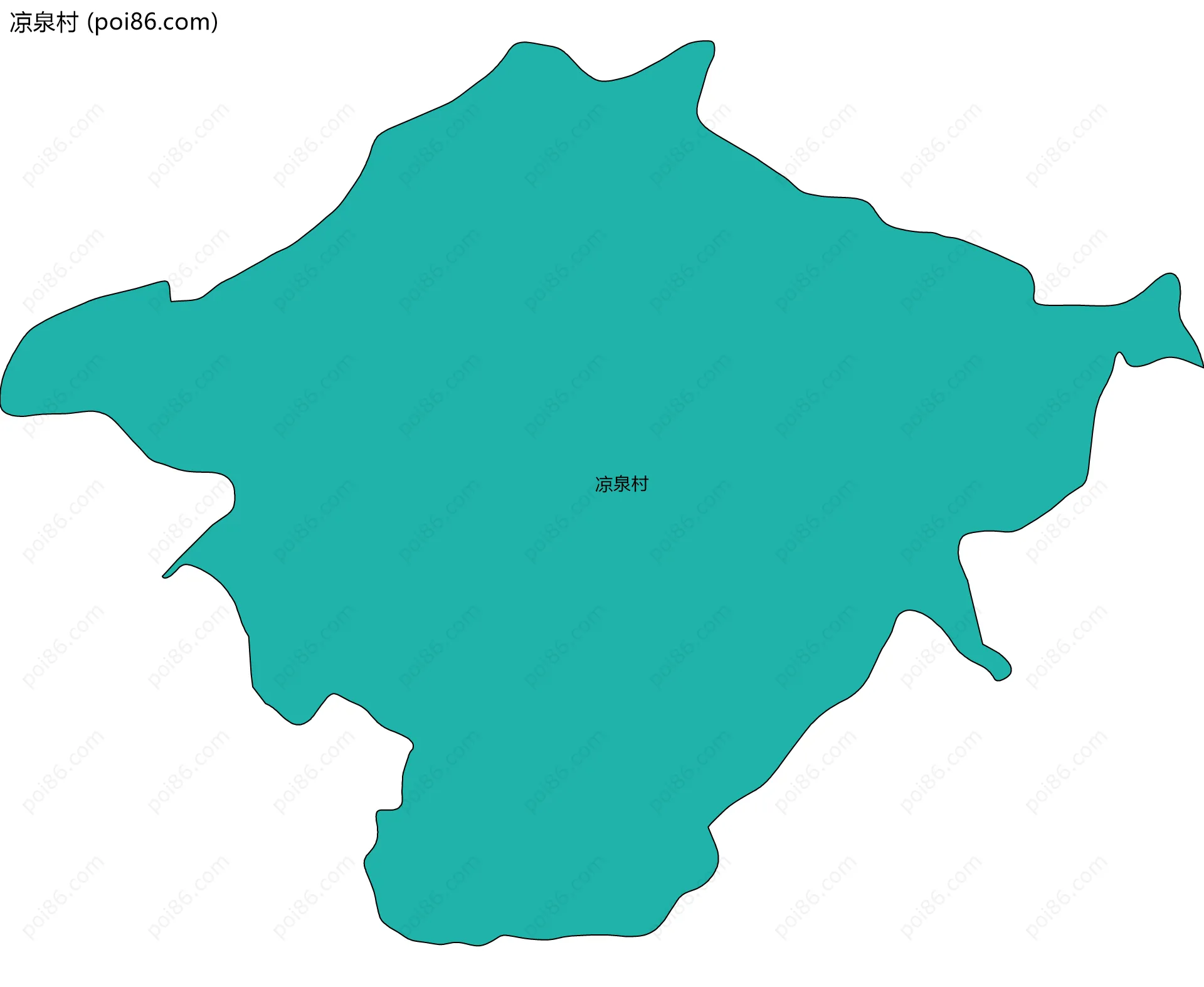 凉泉村边界地图