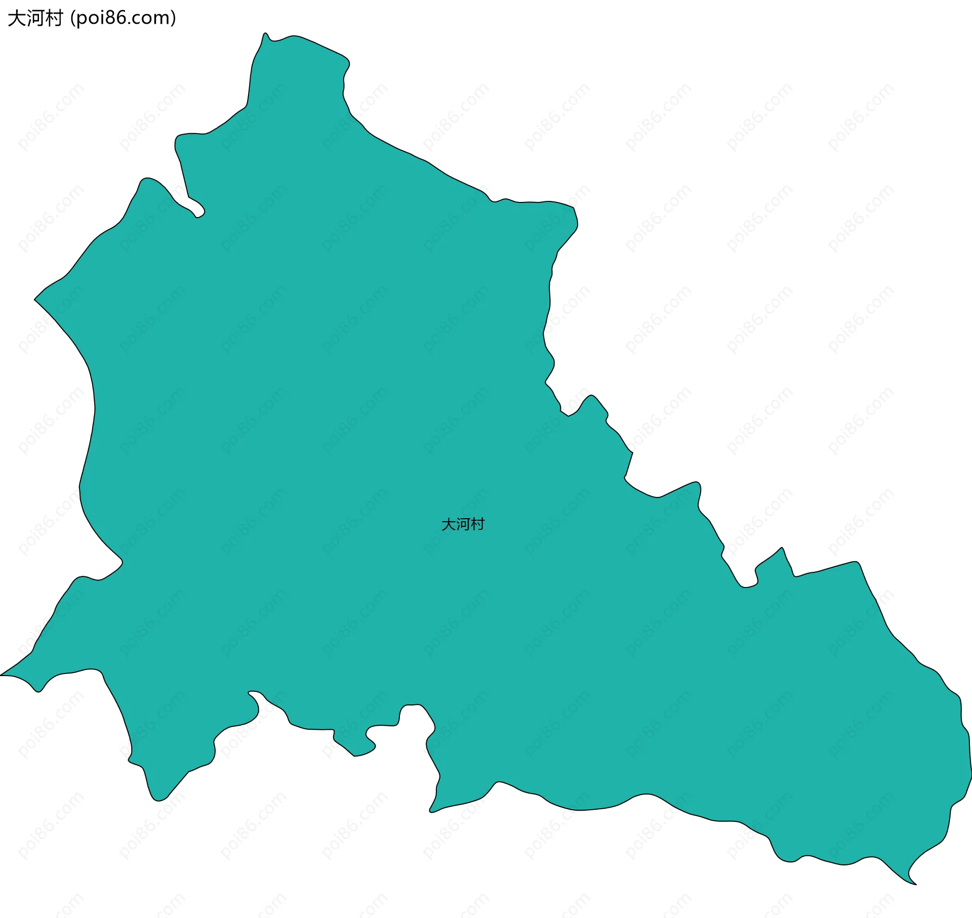 大河村边界地图