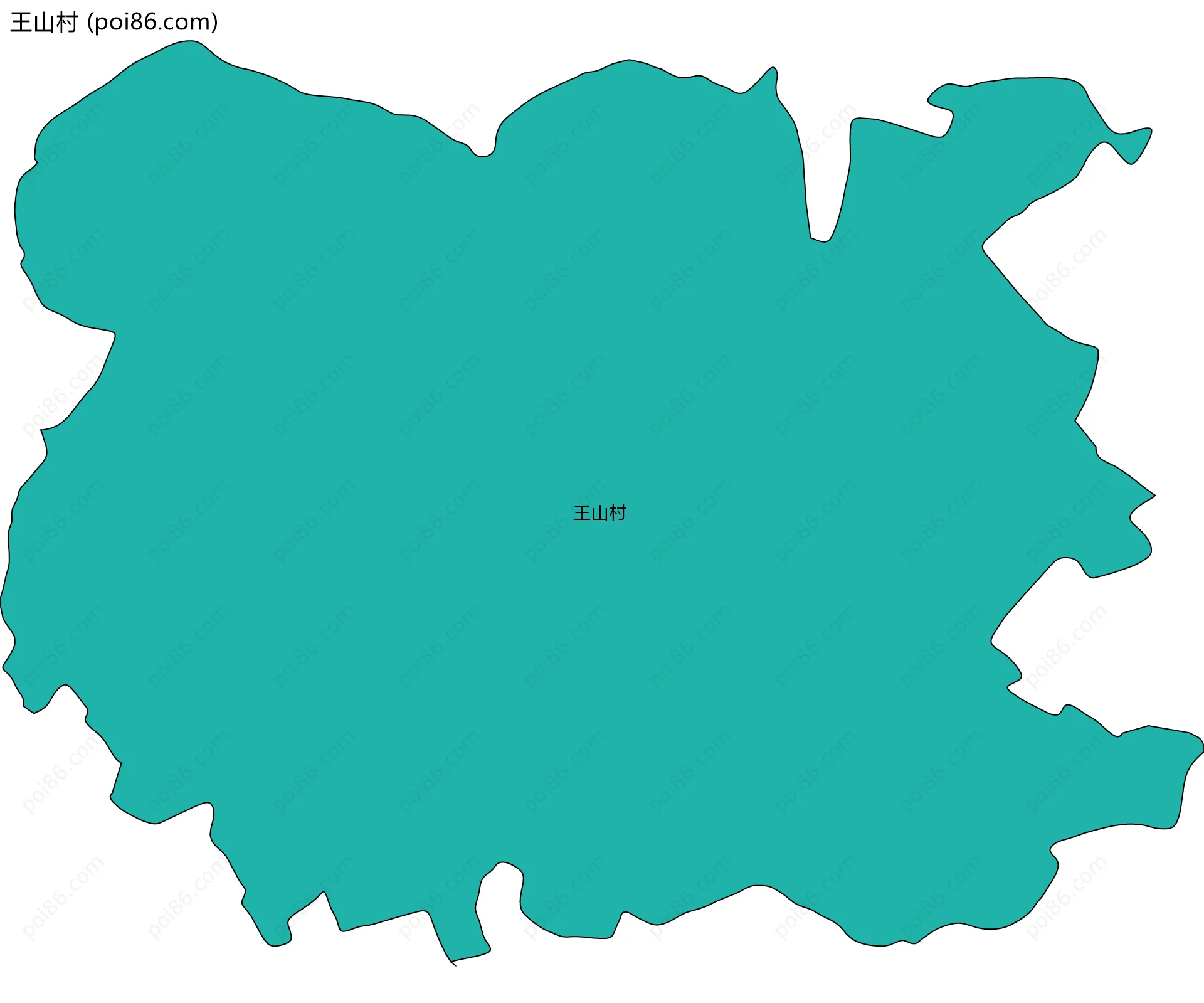 王山村边界地图