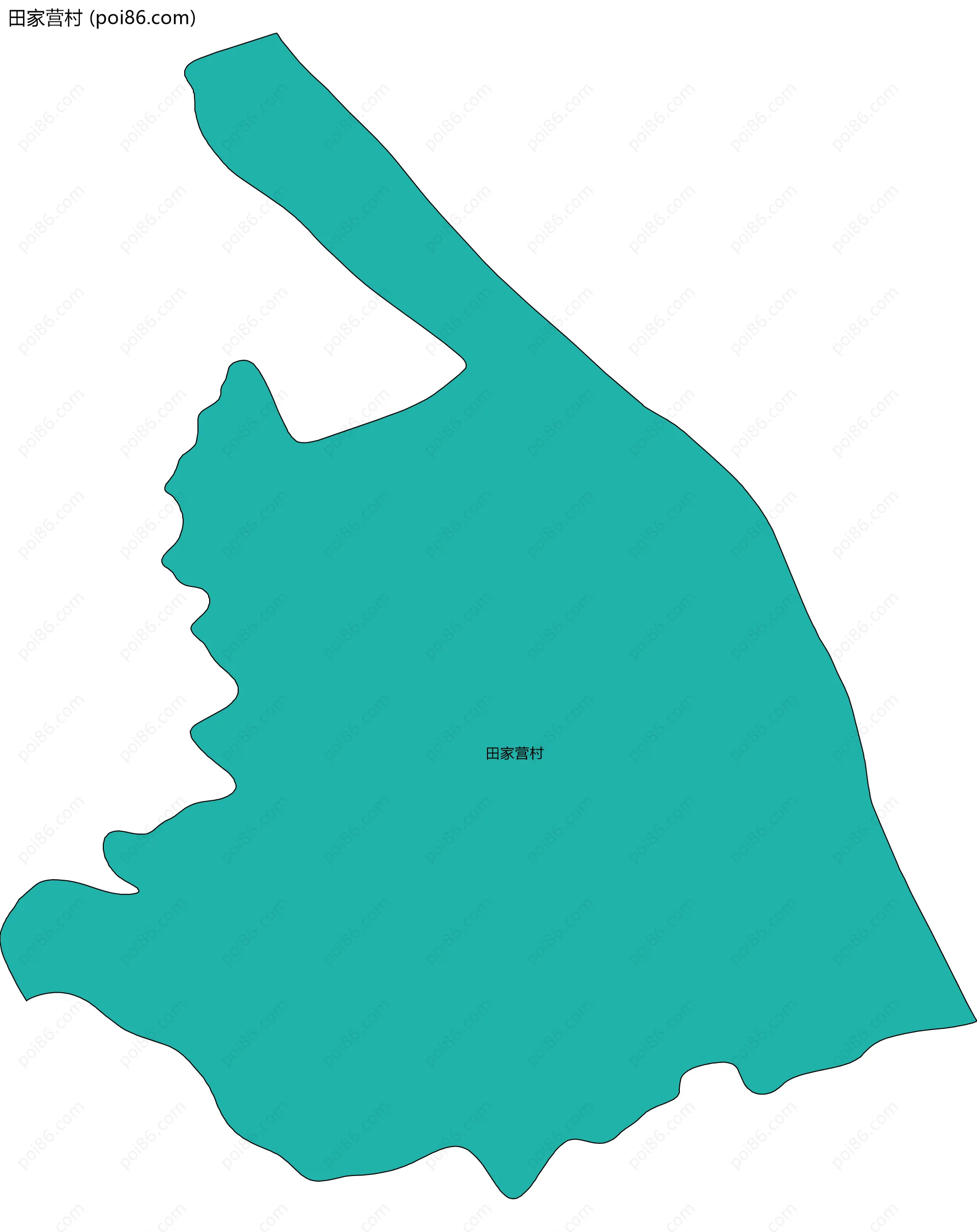 田家营村边界地图