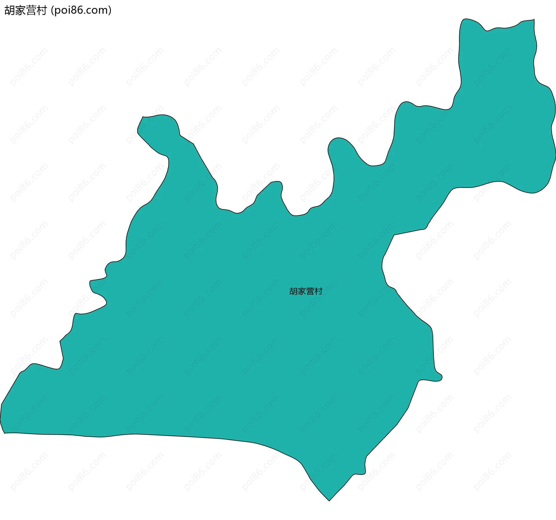 胡家营村边界地图