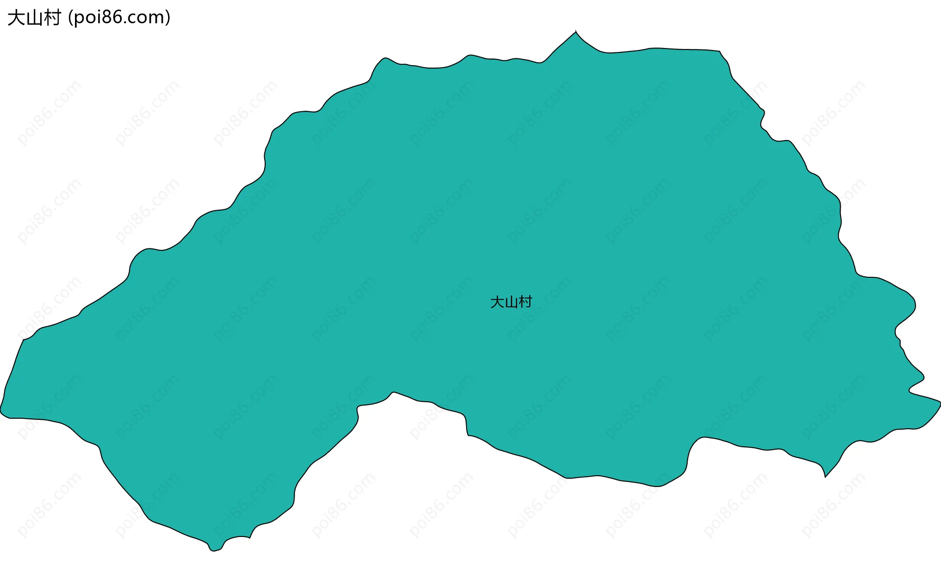 大山村边界地图