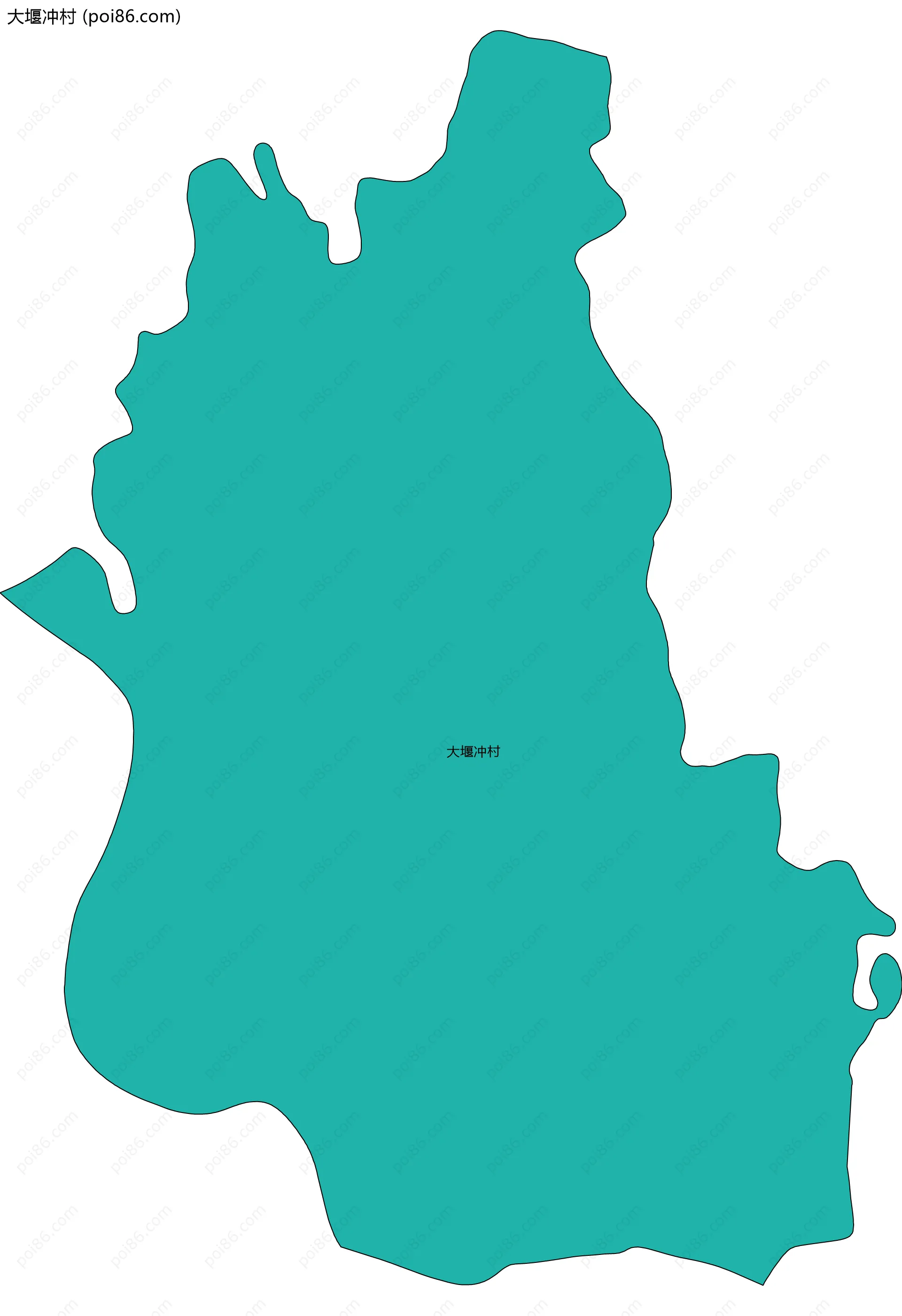 大堰冲村边界地图