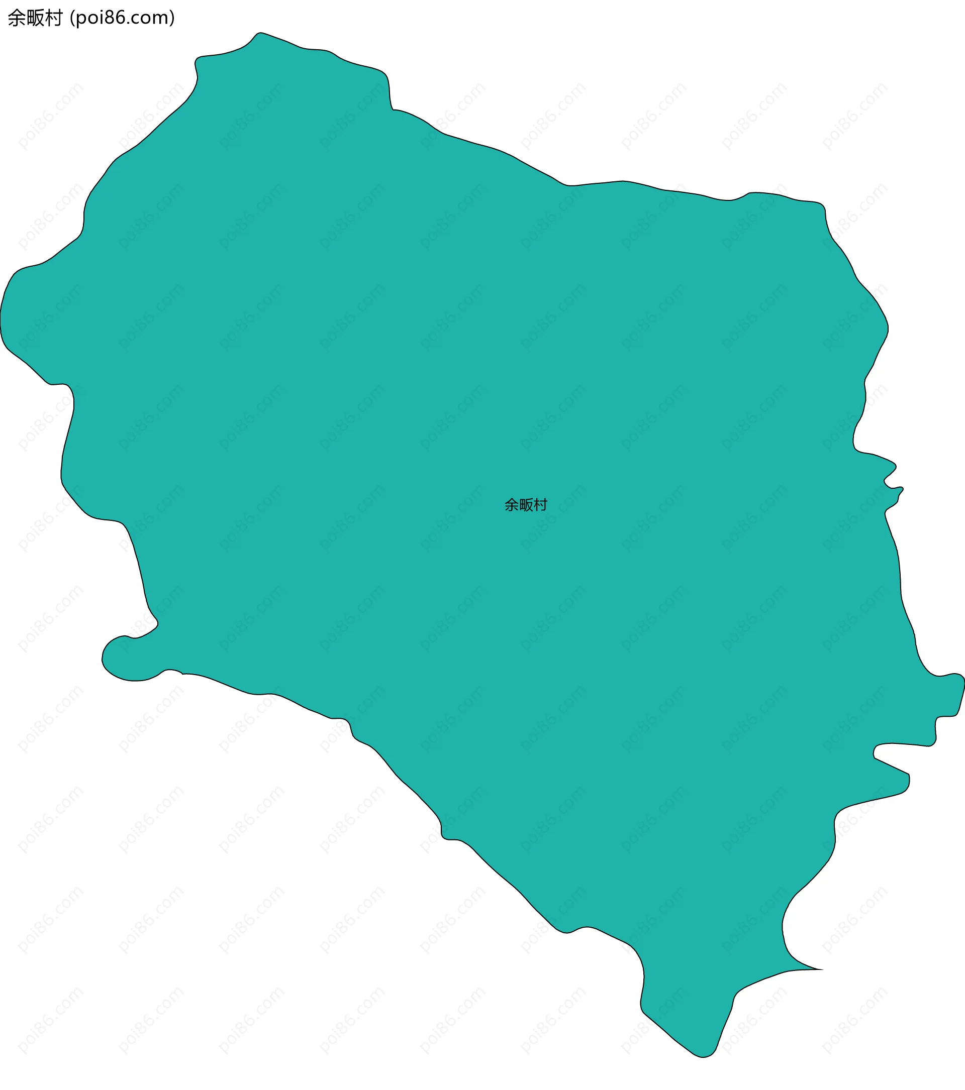余畈村边界地图
