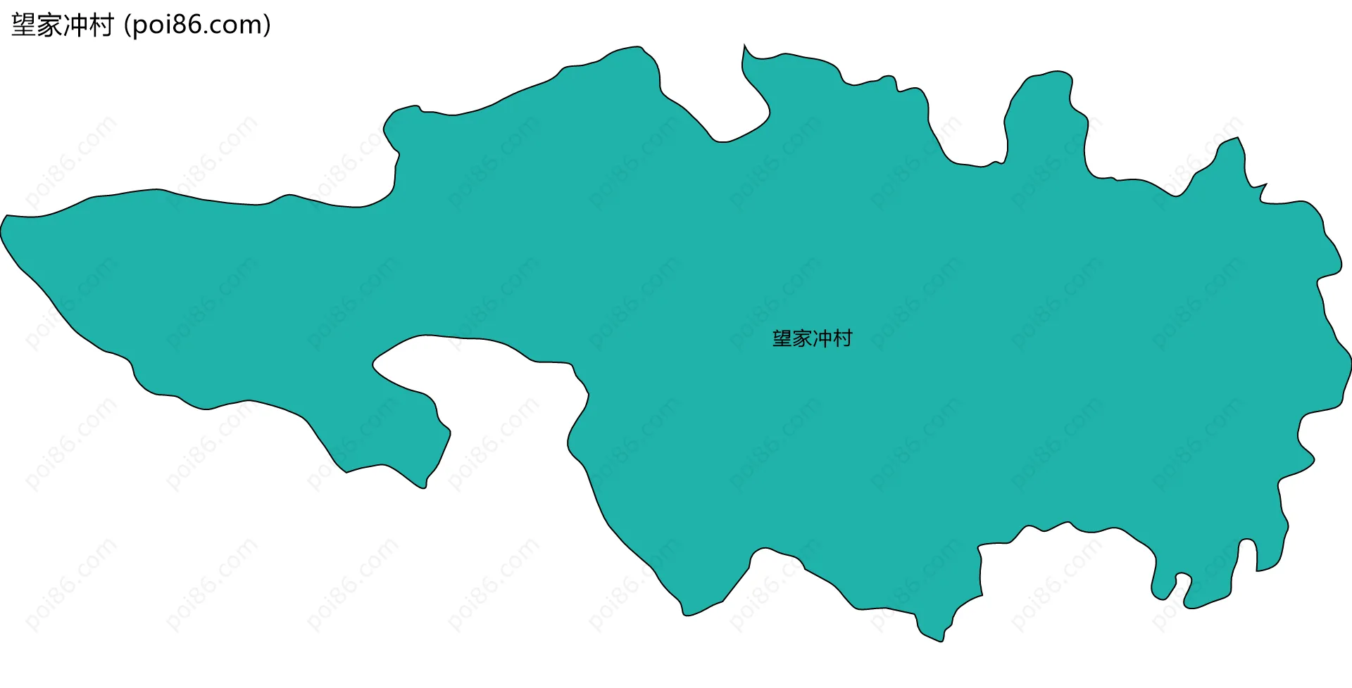 望家冲村边界地图