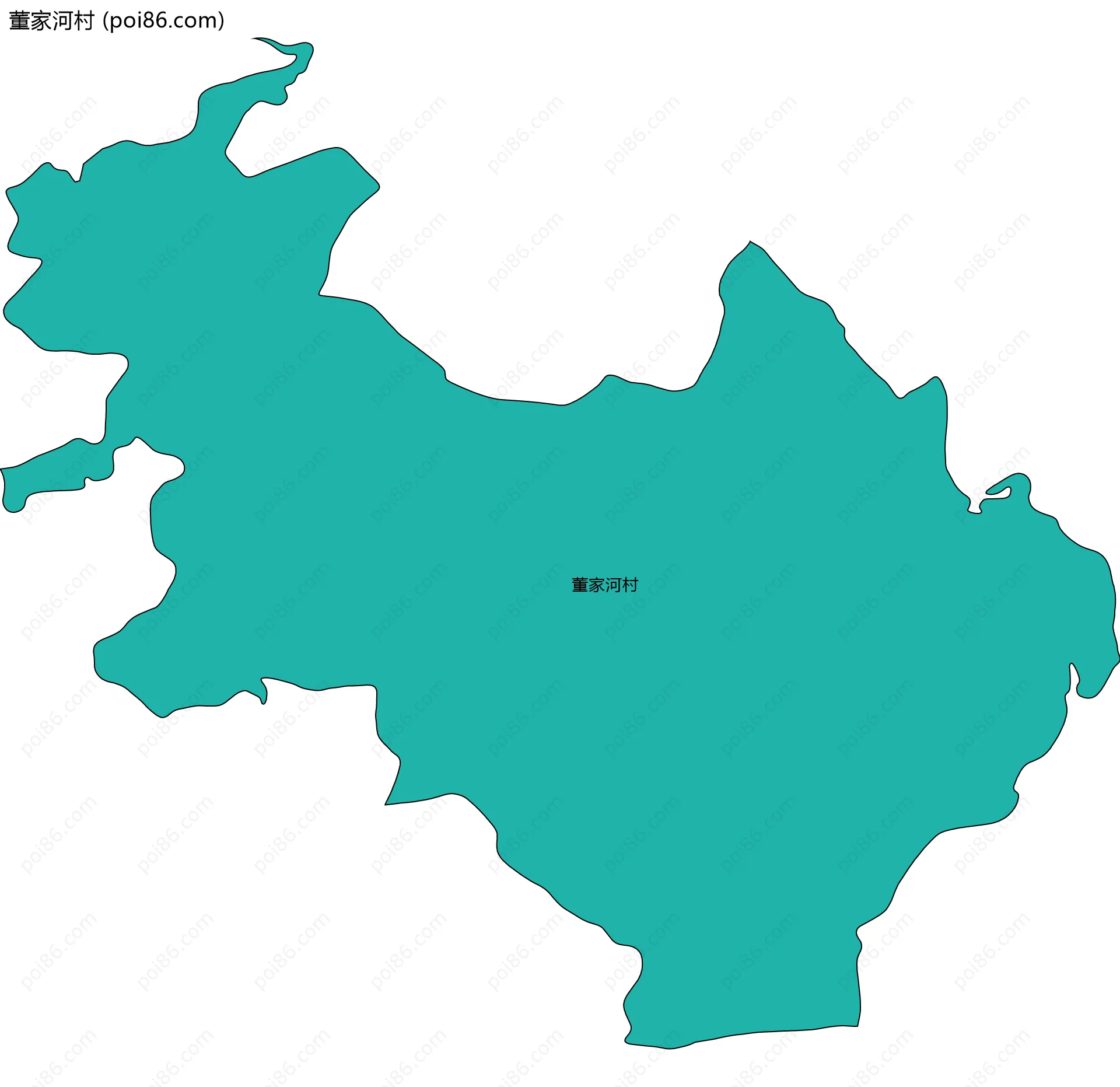 董家河村边界地图