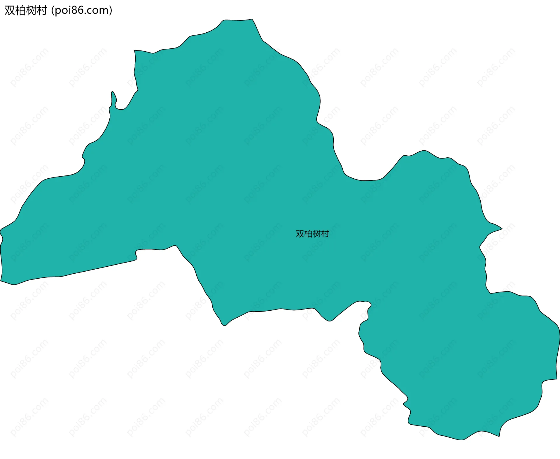双柏树村边界地图