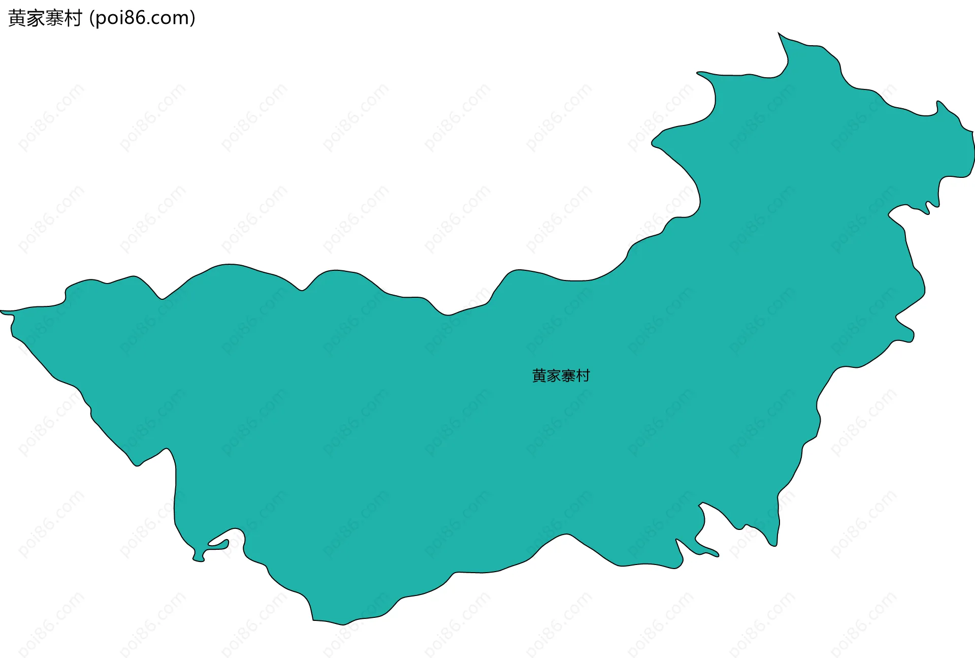 黄家寨村边界地图