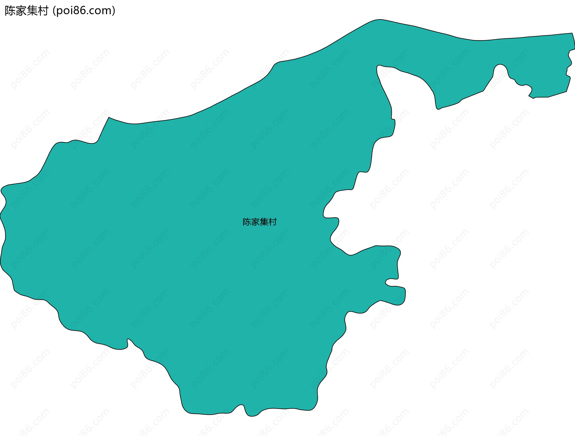 陈家集村边界地图