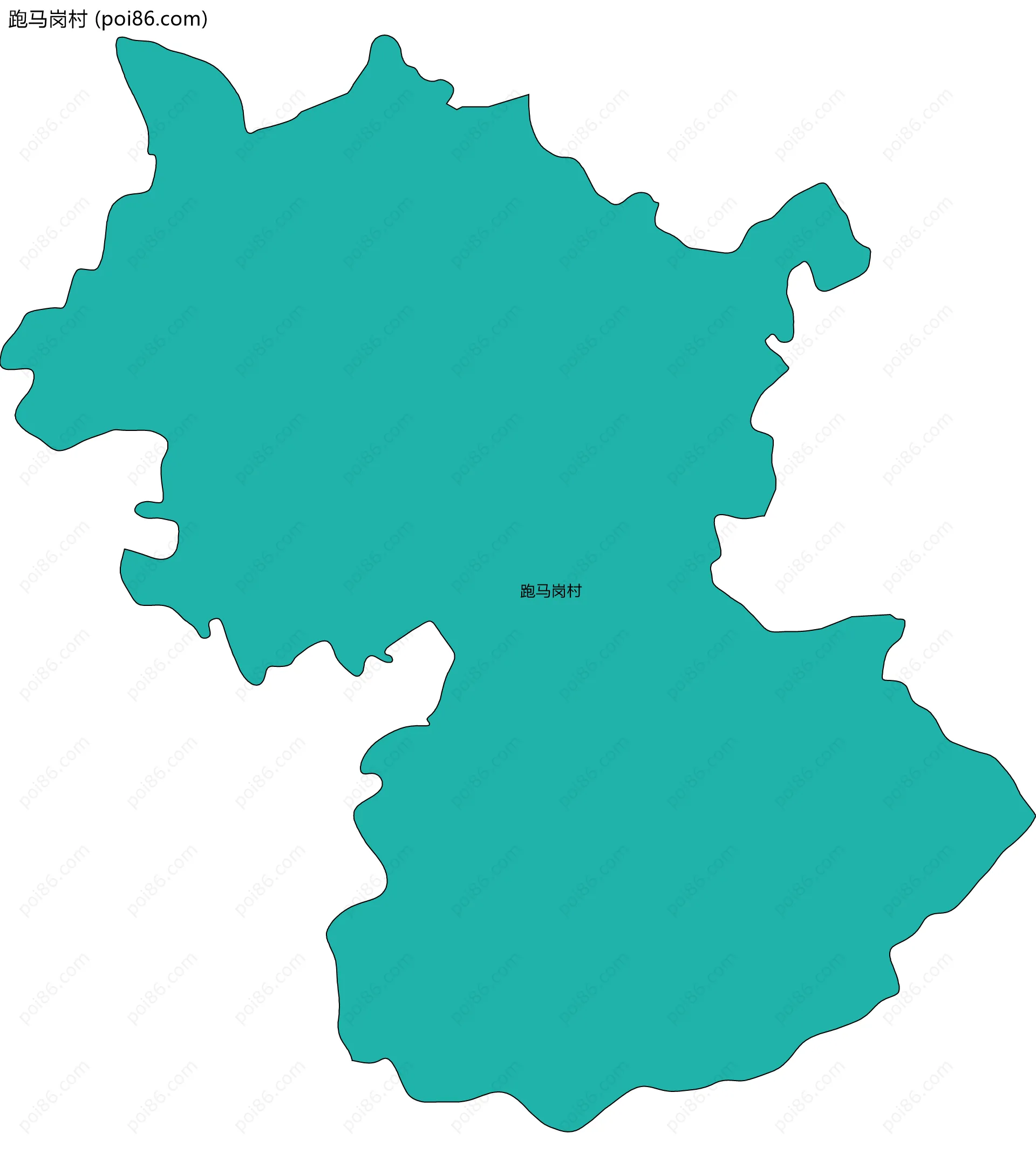 跑马岗村边界地图