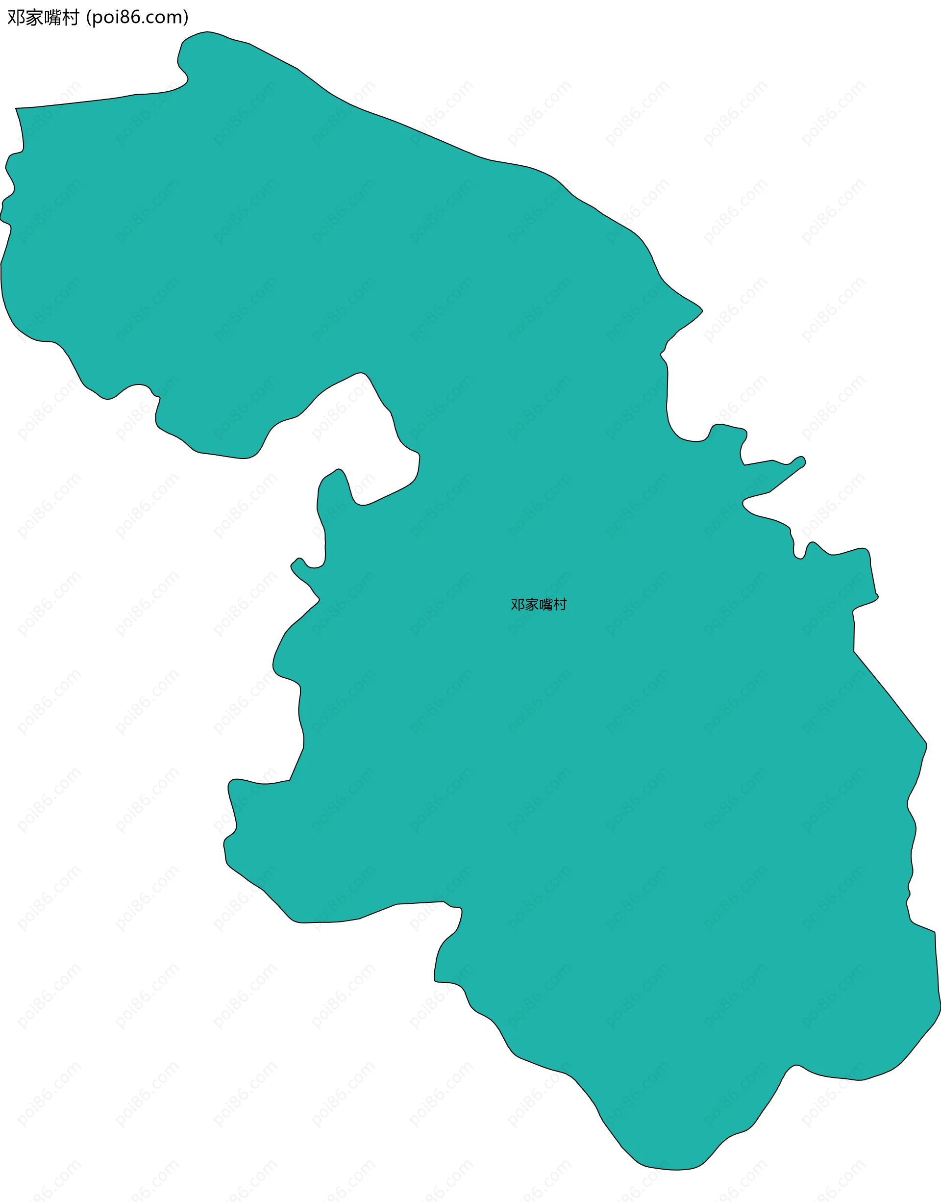 邓家嘴村边界地图