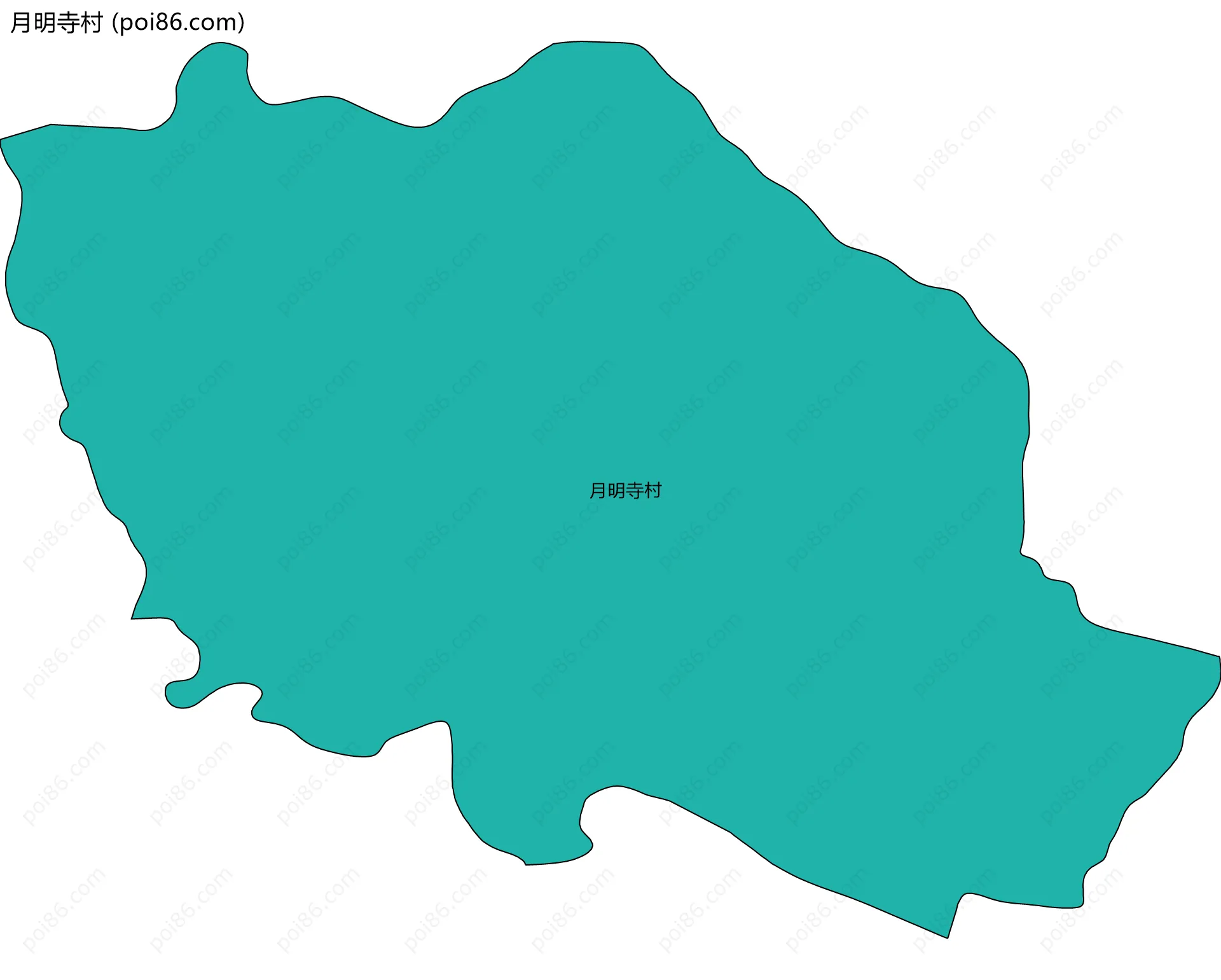 月明寺村边界地图