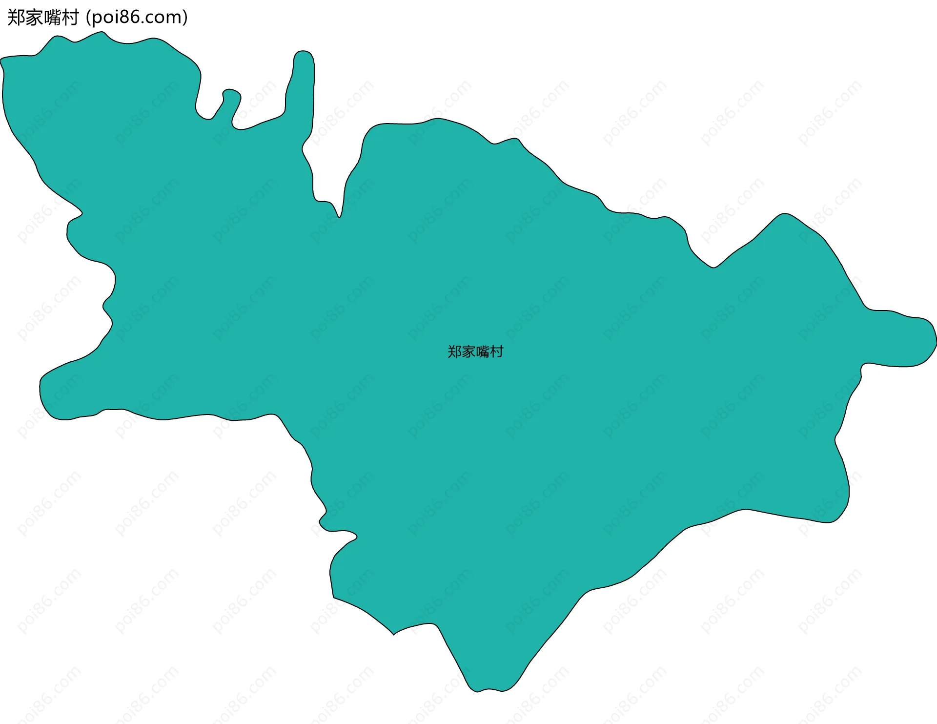 郑家嘴村边界地图