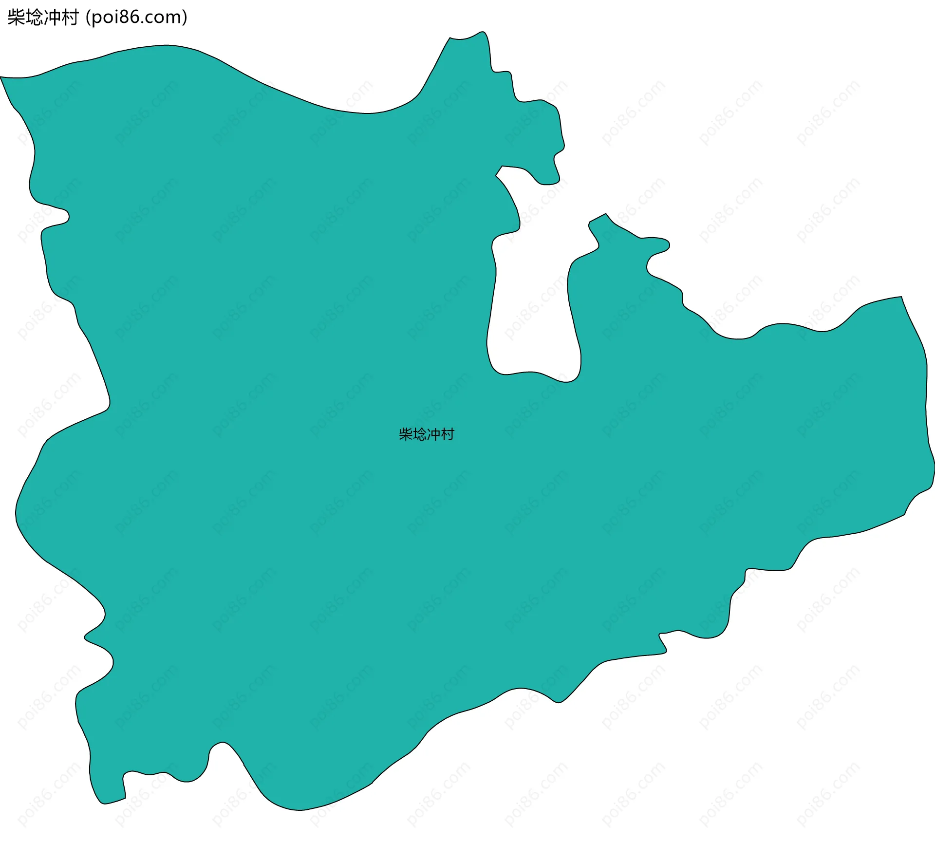 柴埝冲村边界地图