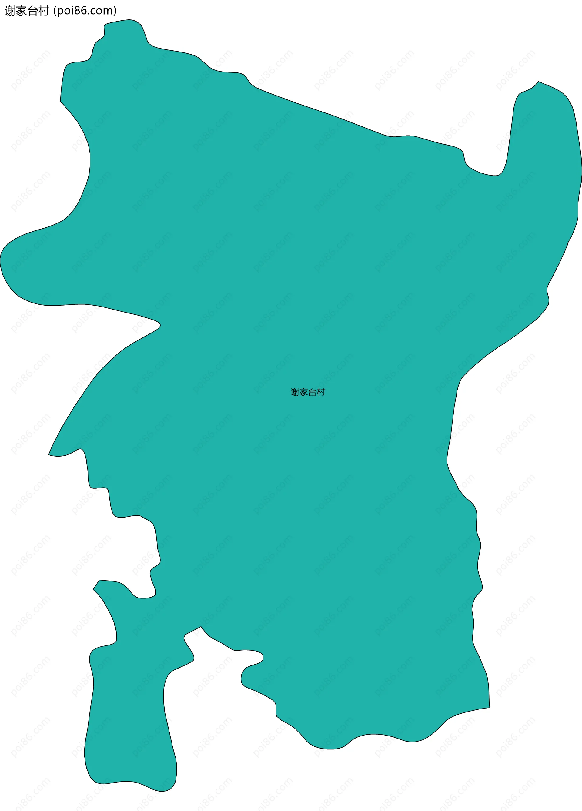 谢家台村边界地图