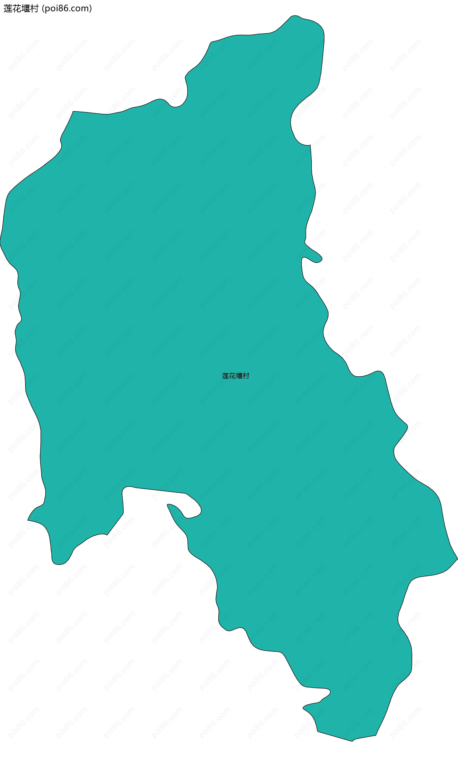 莲花堰村边界地图