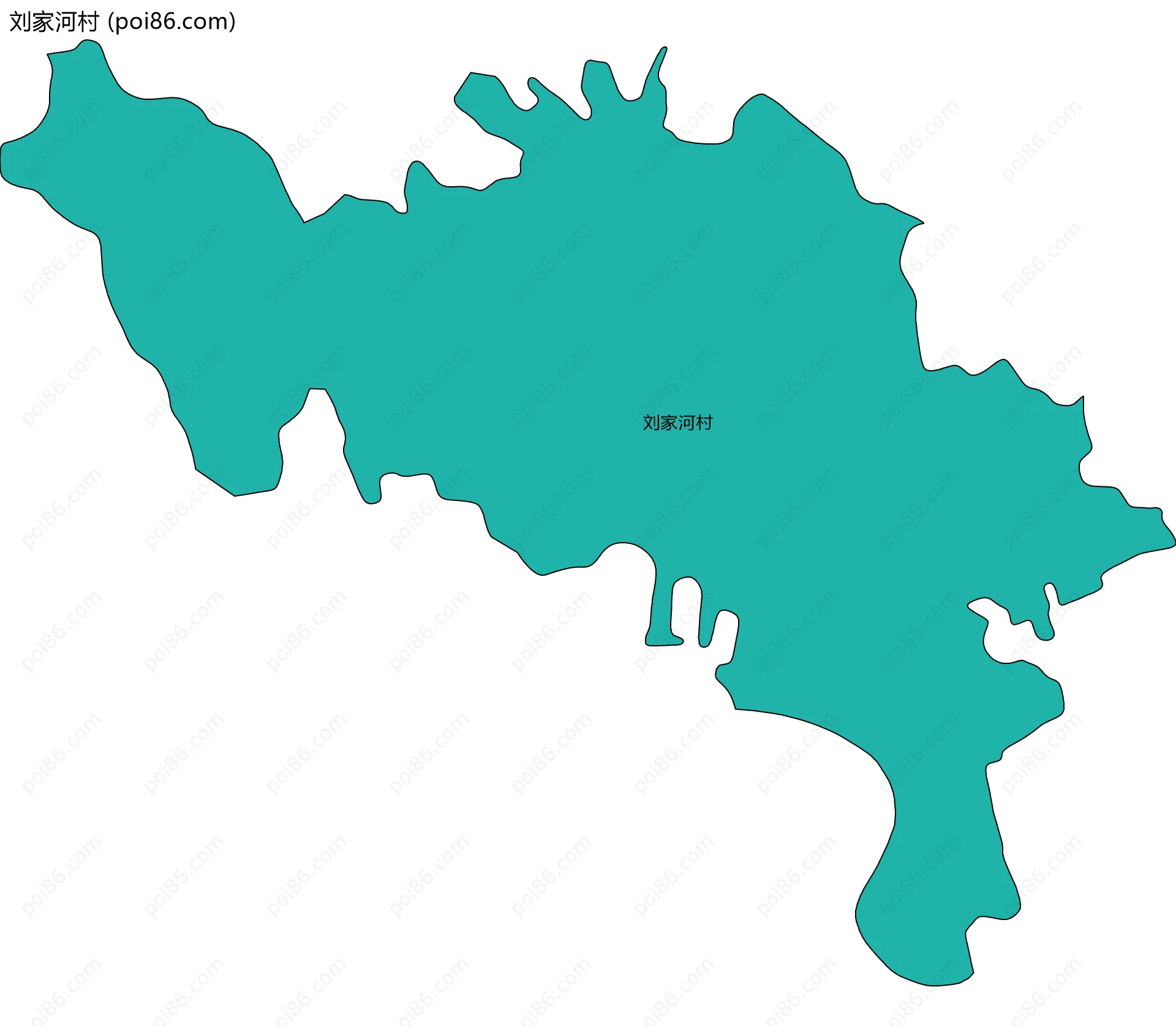 刘家河村边界地图