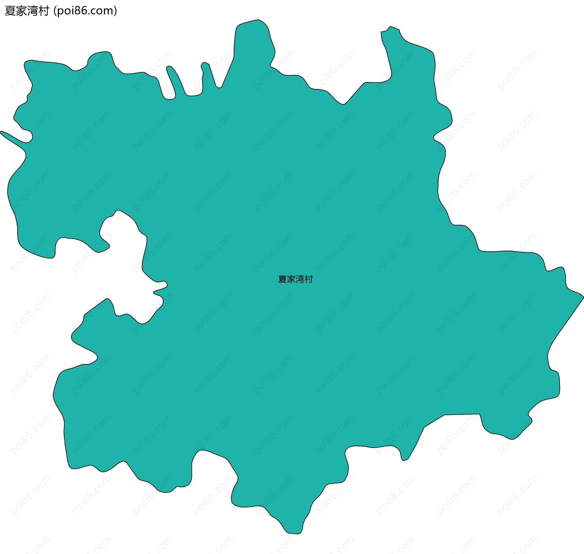 夏家湾村边界地图