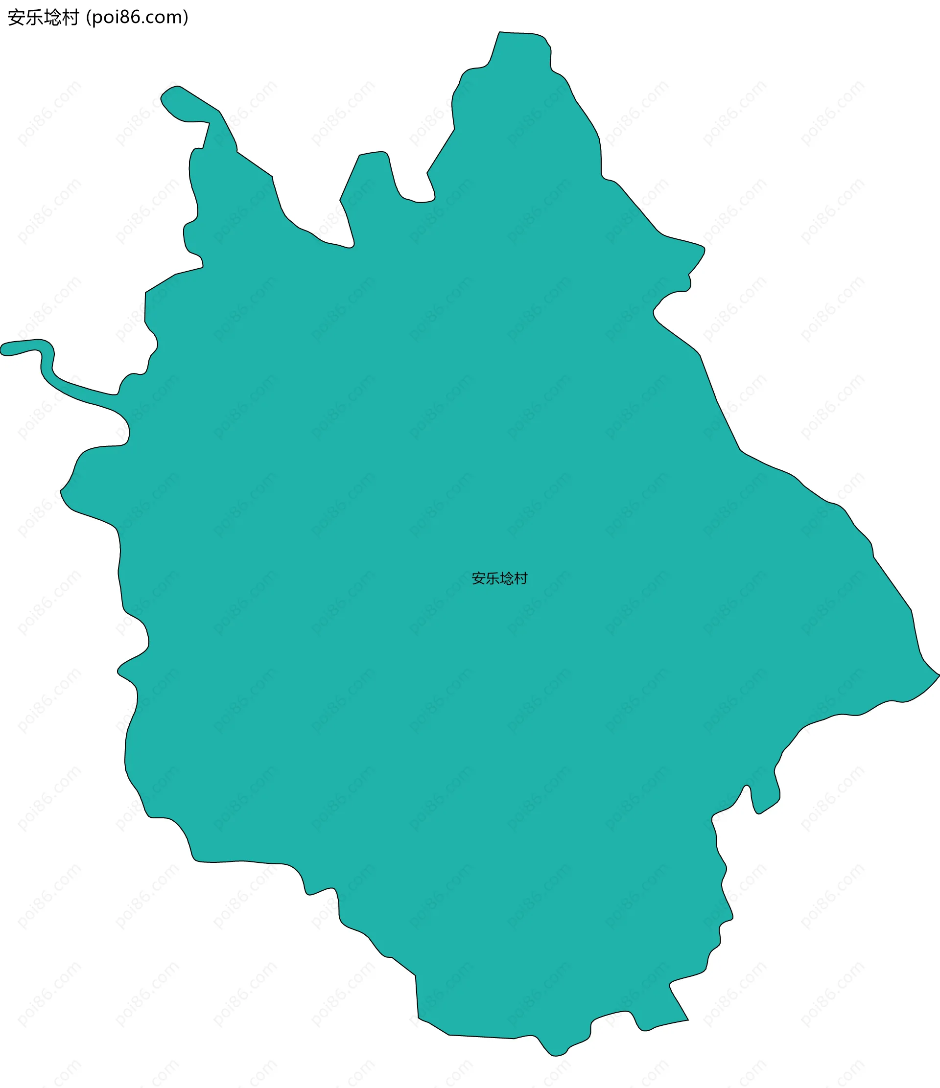 安乐埝村边界地图