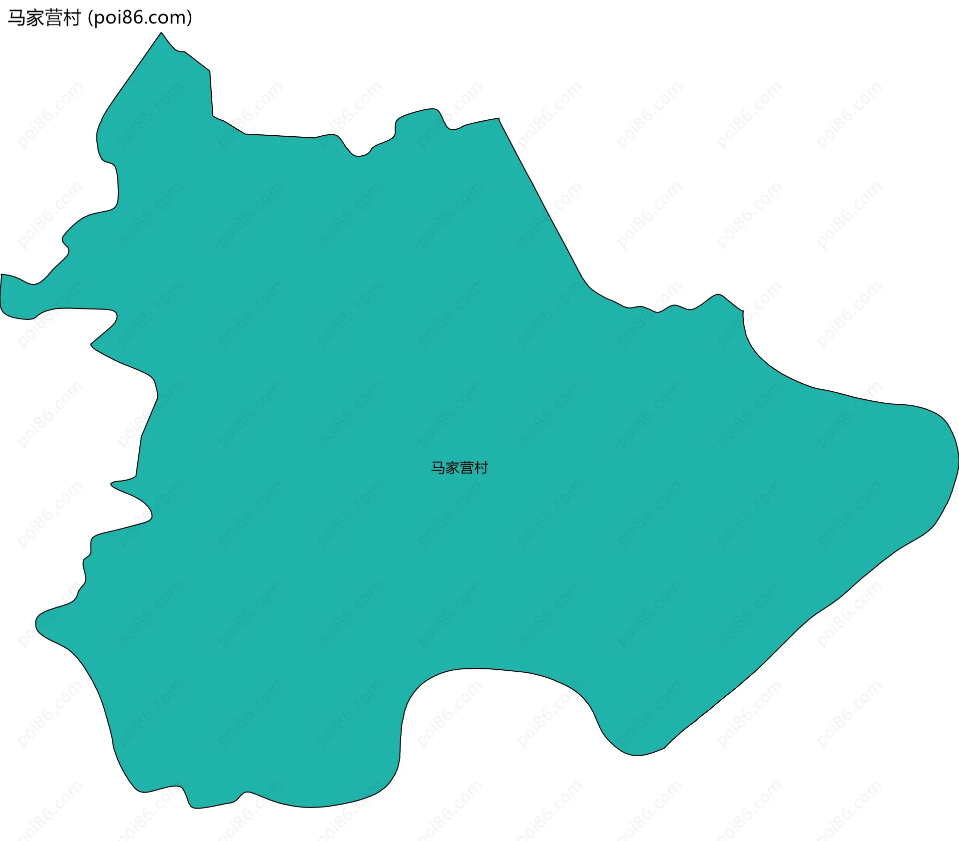 马家营村边界地图