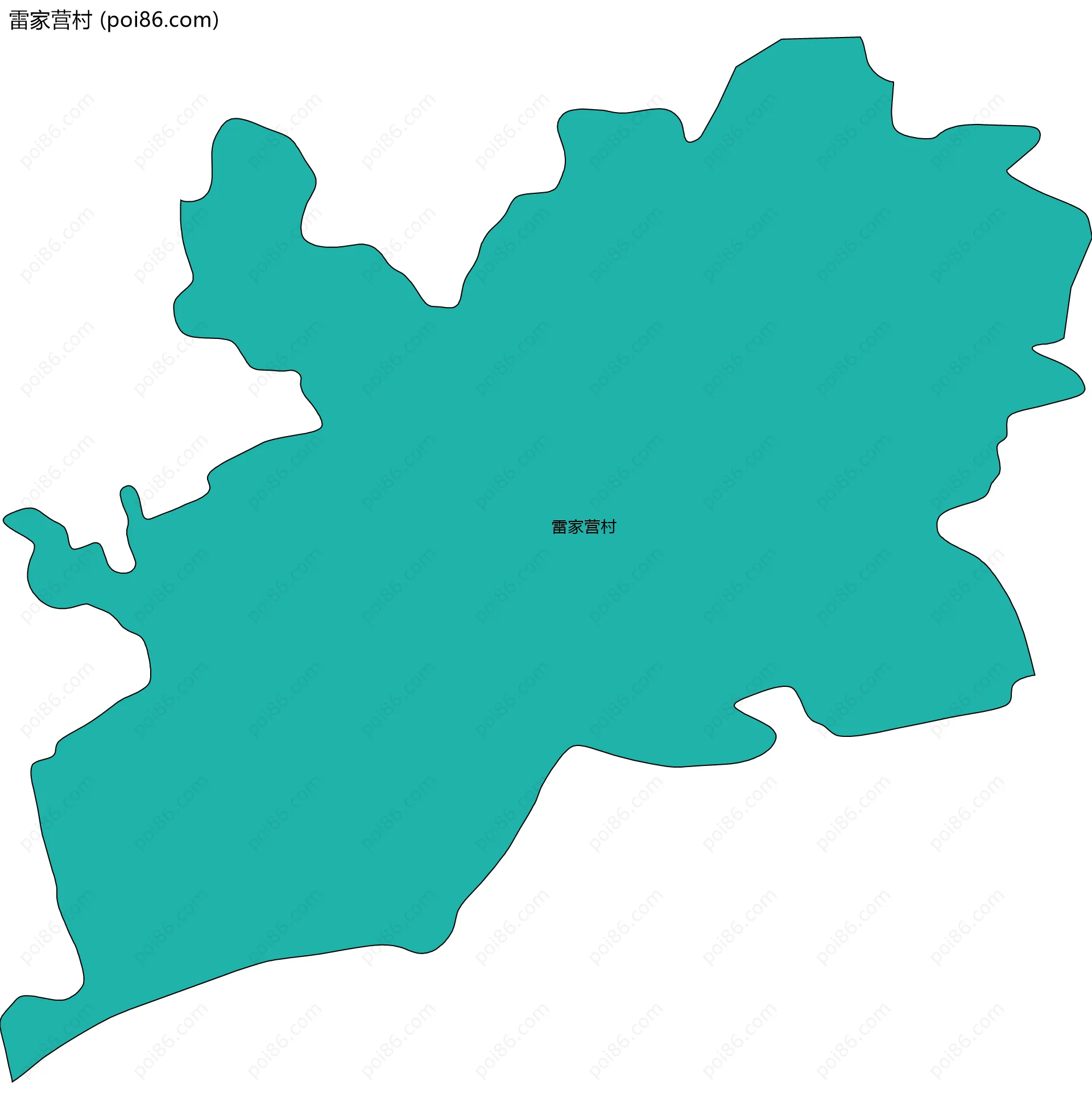 雷家营村边界地图