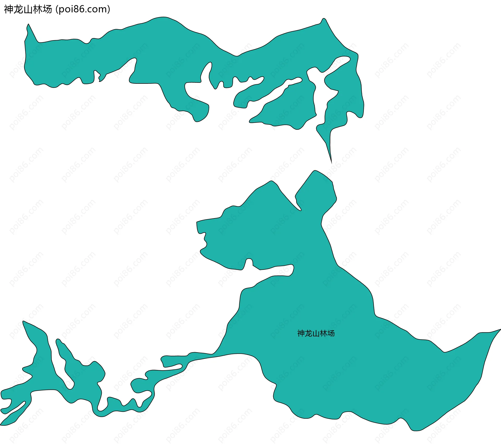 神龙山林场边界地图