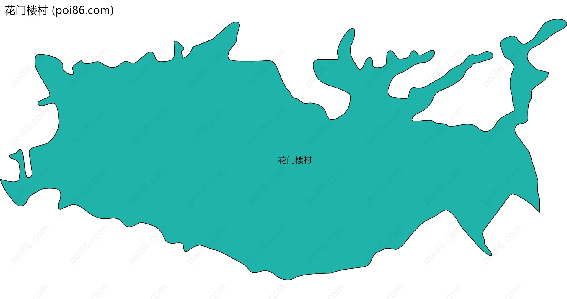 花门楼村边界地图