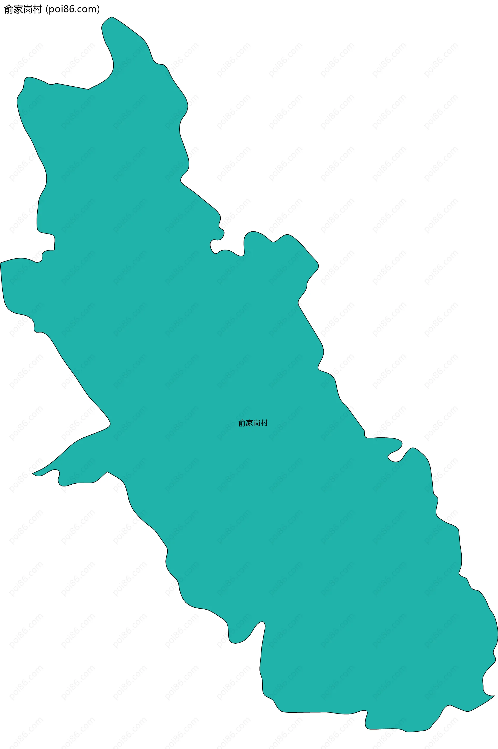 俞家岗村边界地图