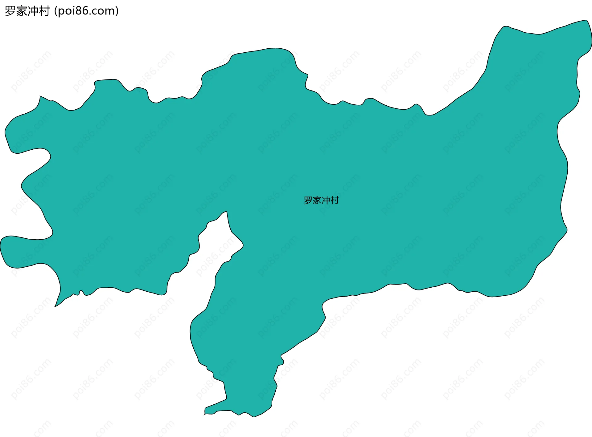 罗家冲村边界地图
