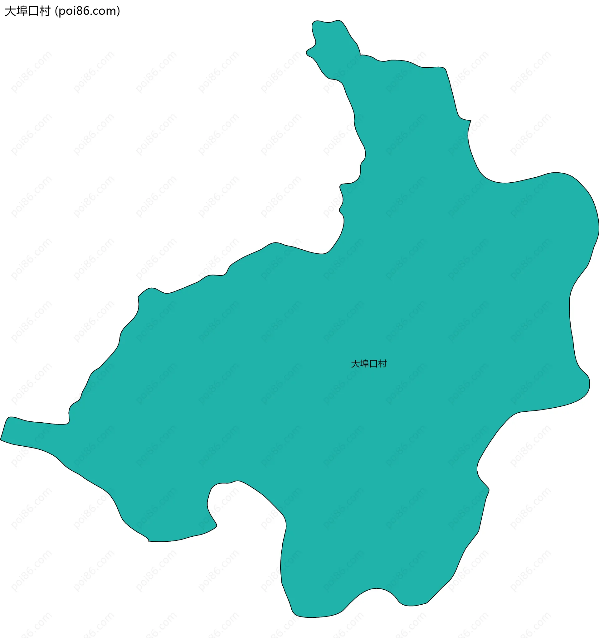 大埠口村边界地图