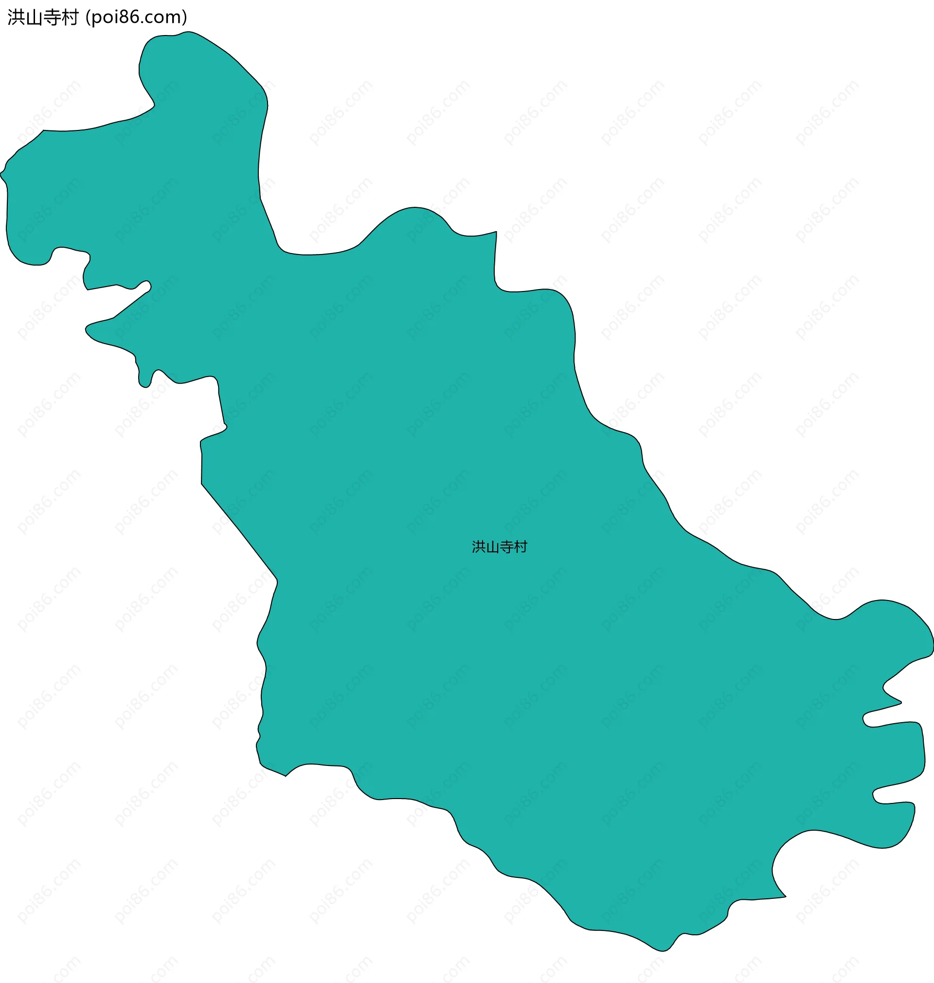 洪山寺村边界地图